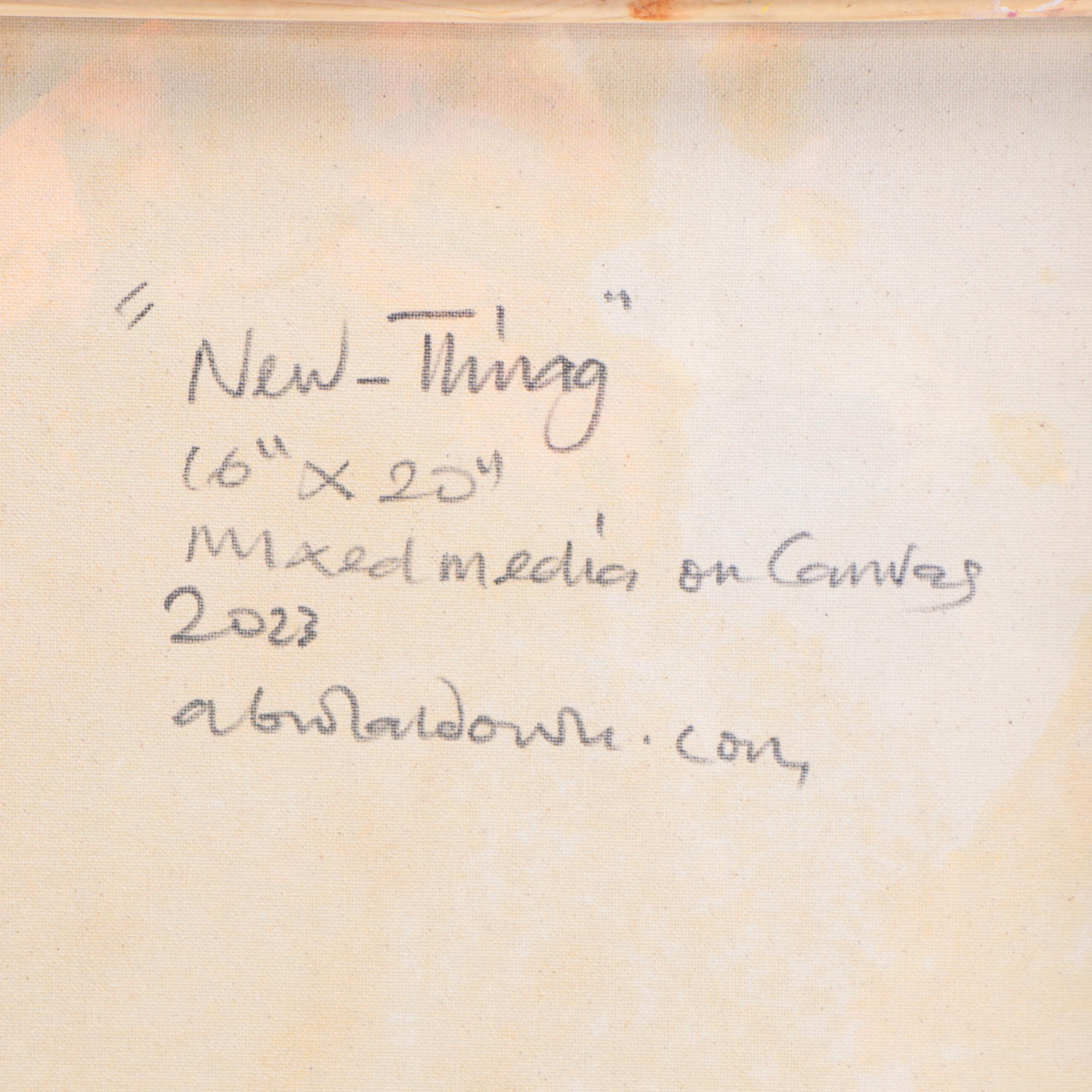 Abiola Idowu Mixed Media Painting "New-Thing," 2023