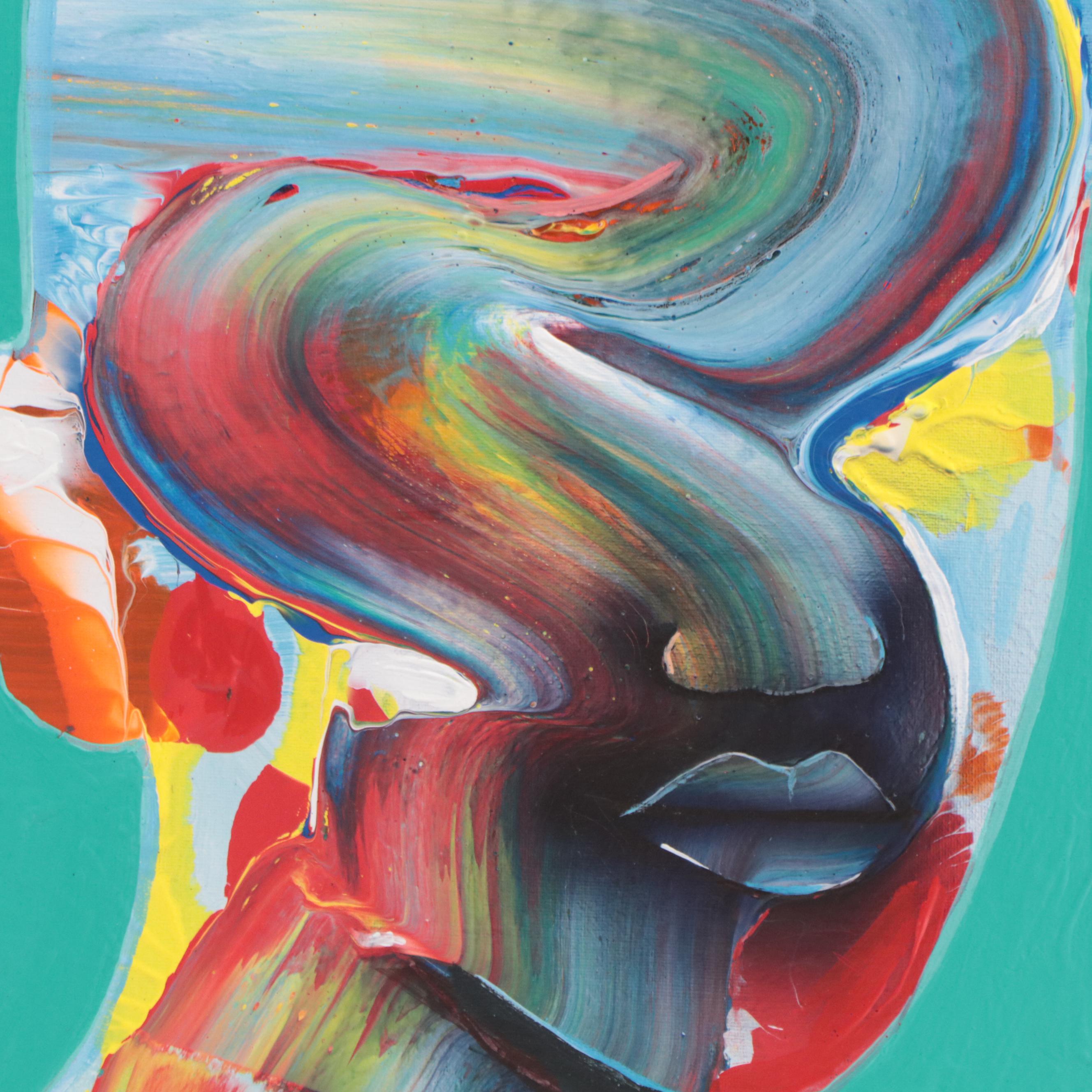 Abiola Idowu Mixed Media Painting "Success is Predictable," 2023