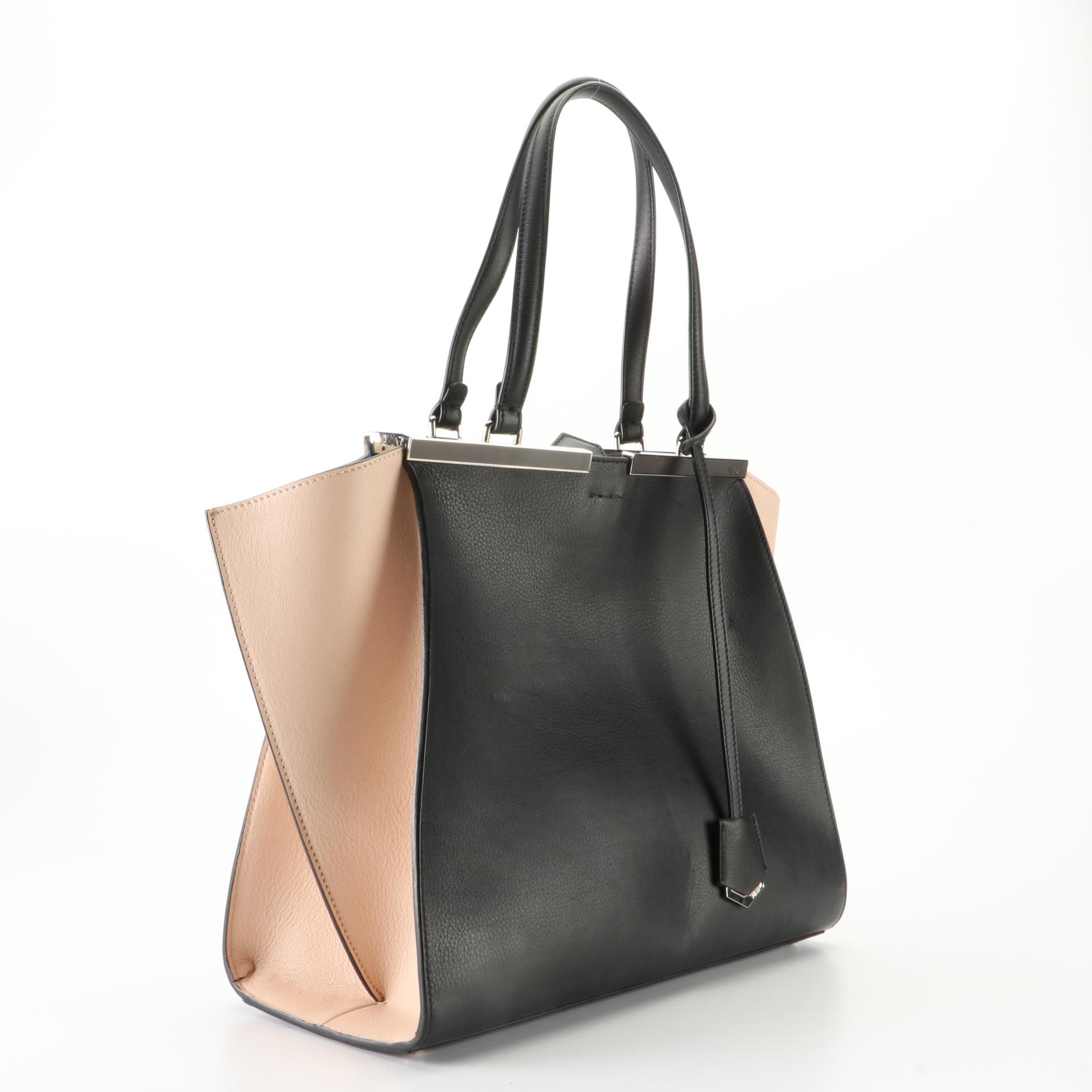 Fendi Grande 3Jours Tote Bag in Tricolor Calfskin Leather with Pouch