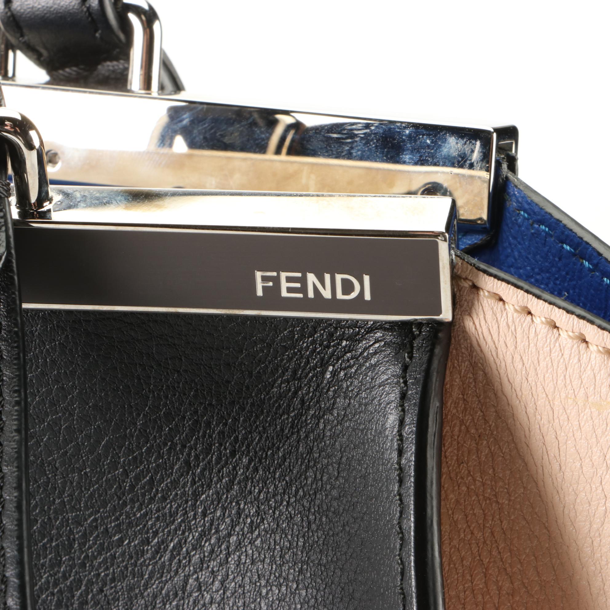 Fendi Grande 3Jours Tote Bag in Tricolor Calfskin Leather with Pouch