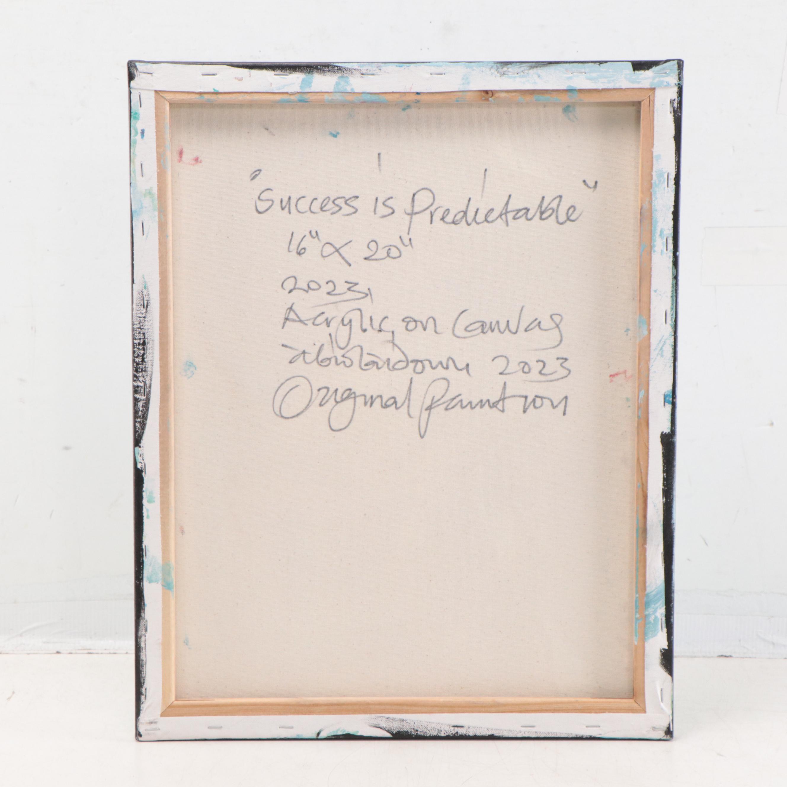 Abiola Idowu Mixed Media Painting "Success is Predictable," 2023