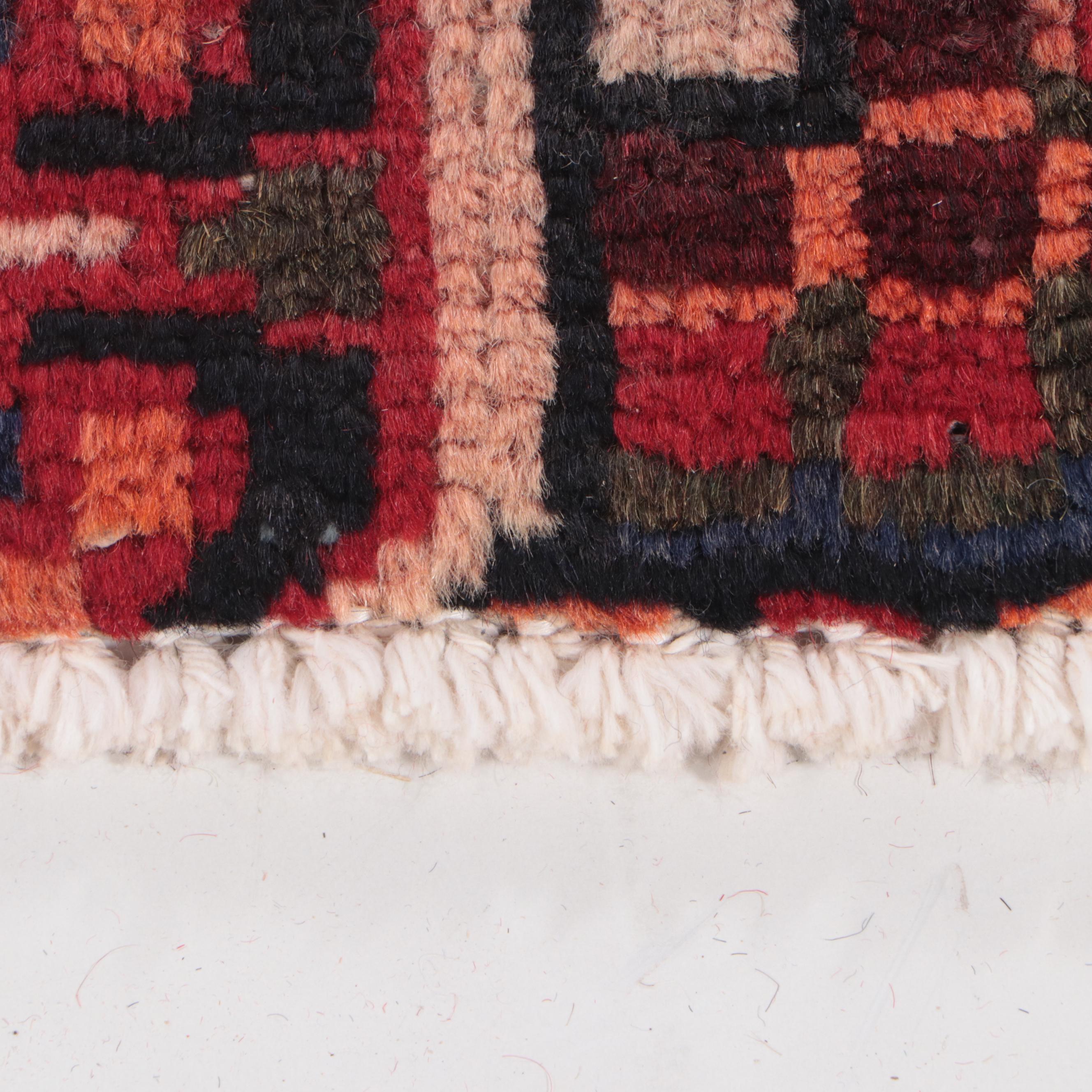 4'1 x 7'2 Hand-Knotted Persian Hamadan Area Rug