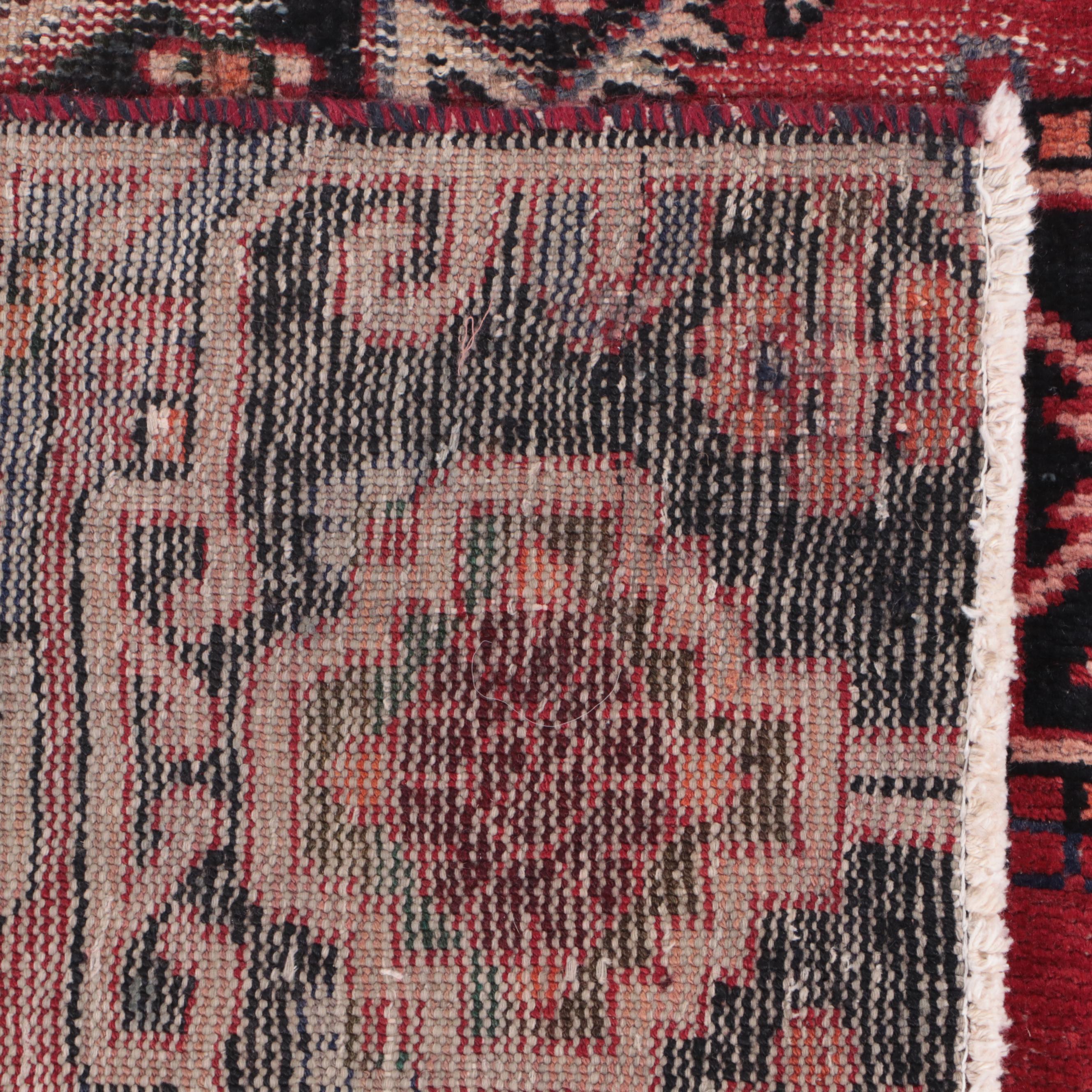 4'1 x 7'2 Hand-Knotted Persian Hamadan Area Rug