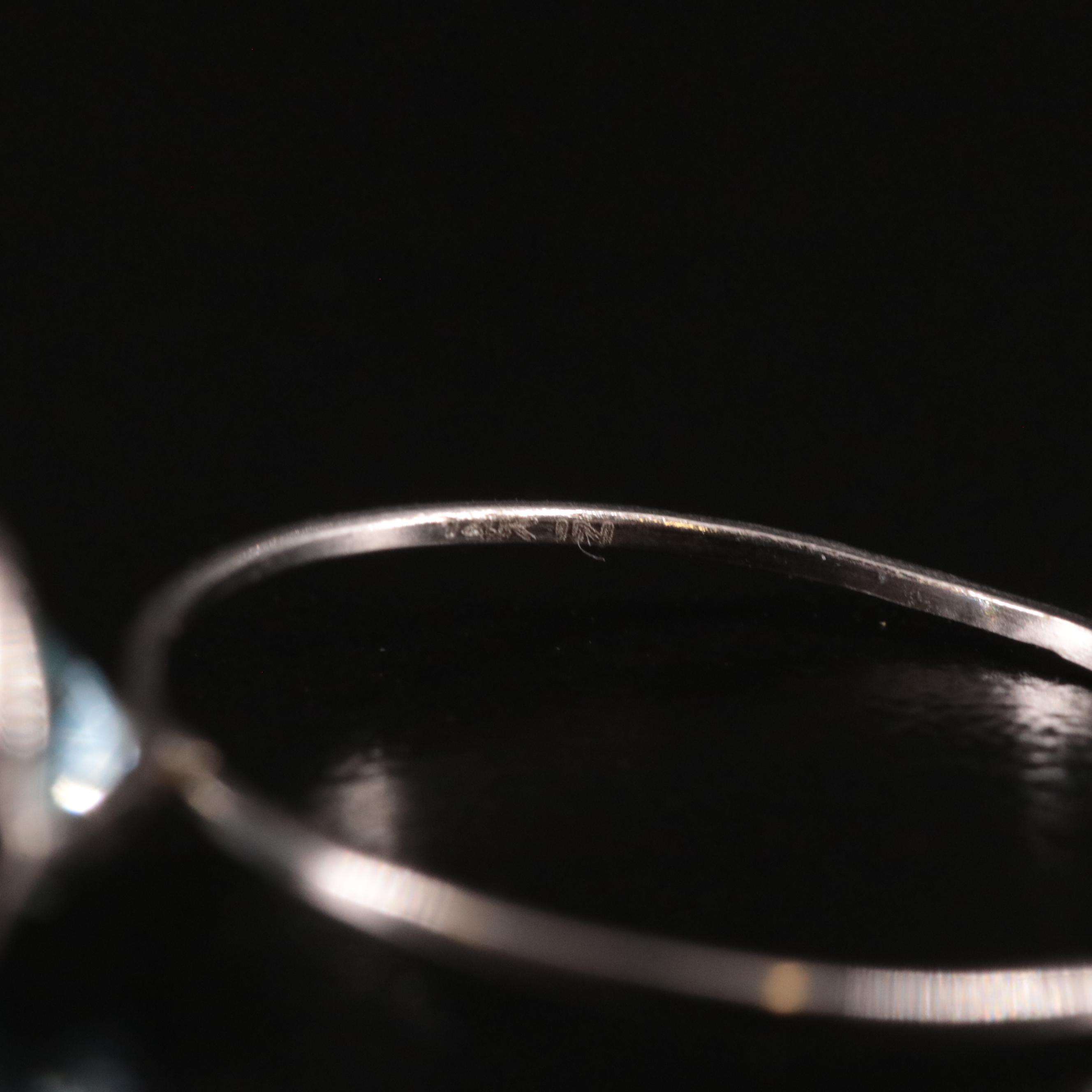 14K Blue Topaz Solitaire Ring