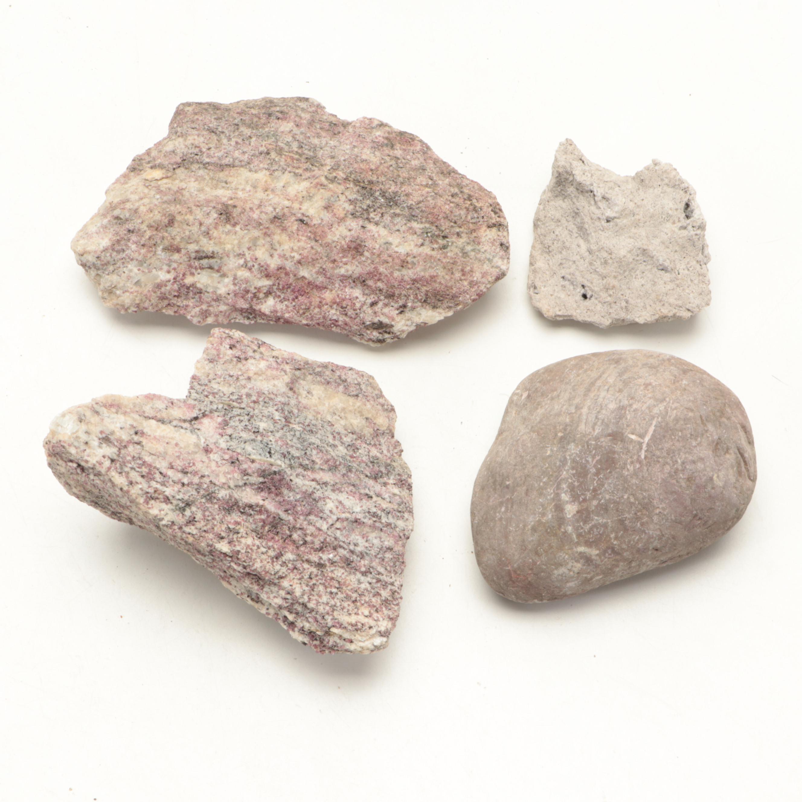 Rough Rhyolite, Dolostone, Basalt, and Other Mineral Specimens