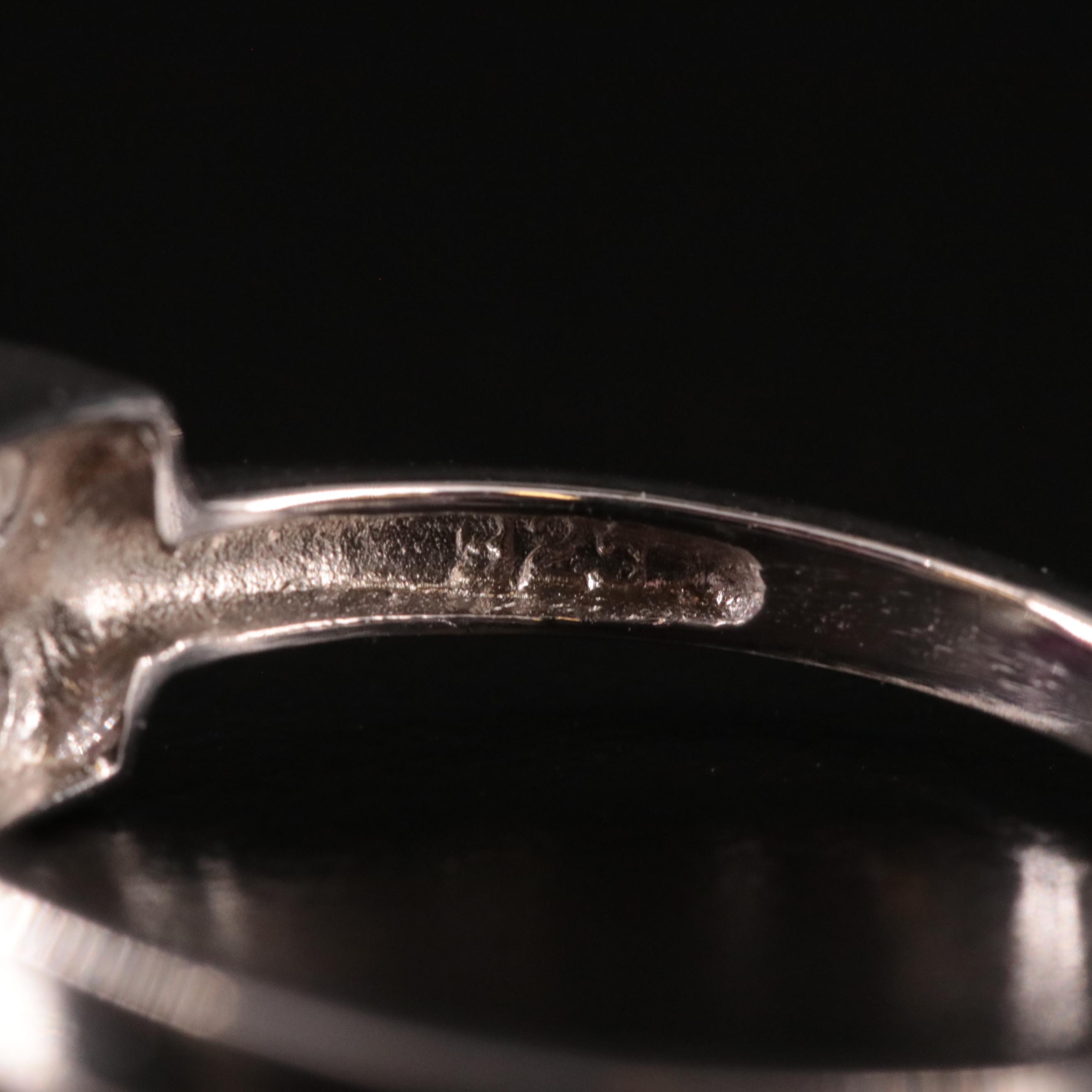 Sterling Ruby and White Topaz Ring