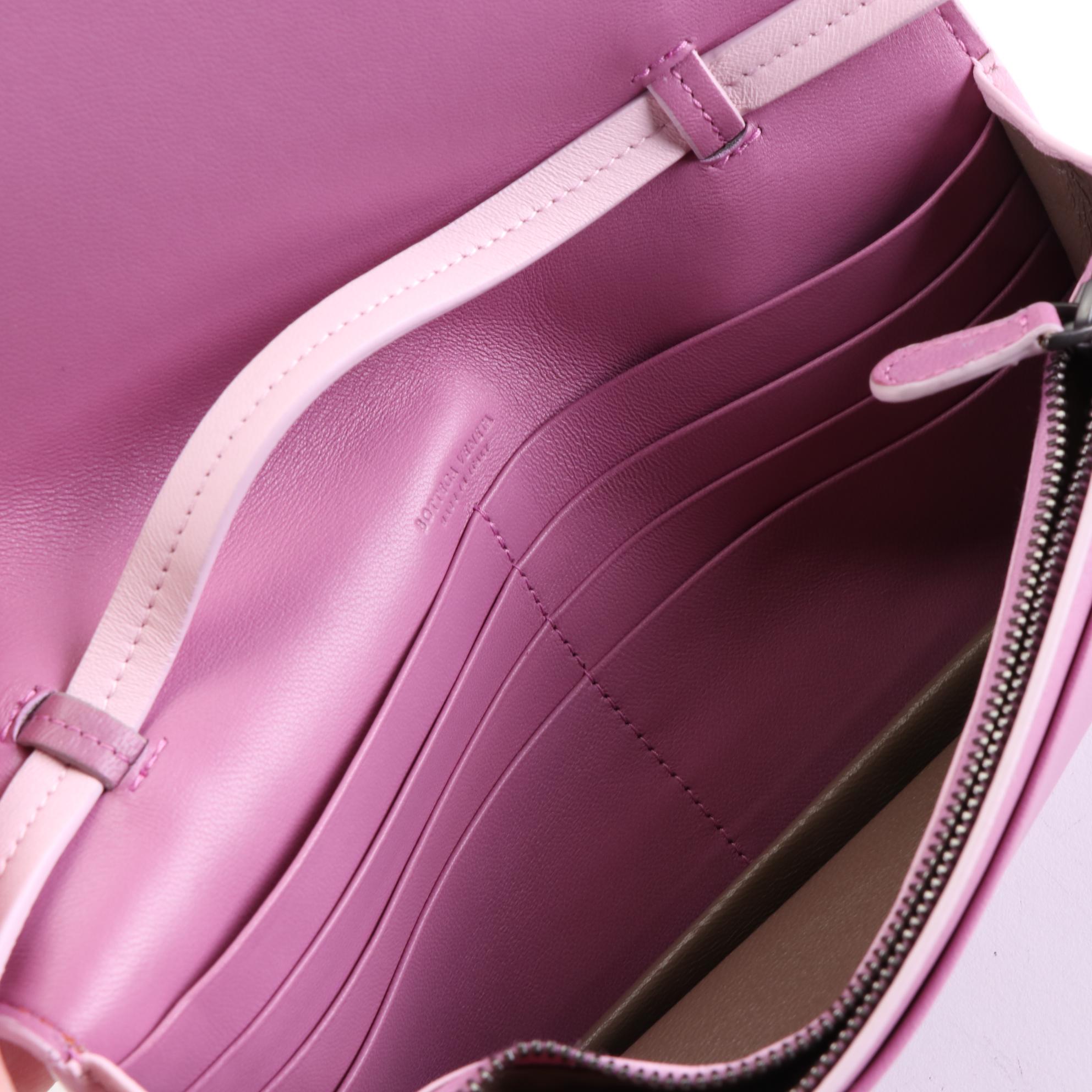 Bottega Veneta Wallet on Strap in Intrecciato Nappa Leather with Box