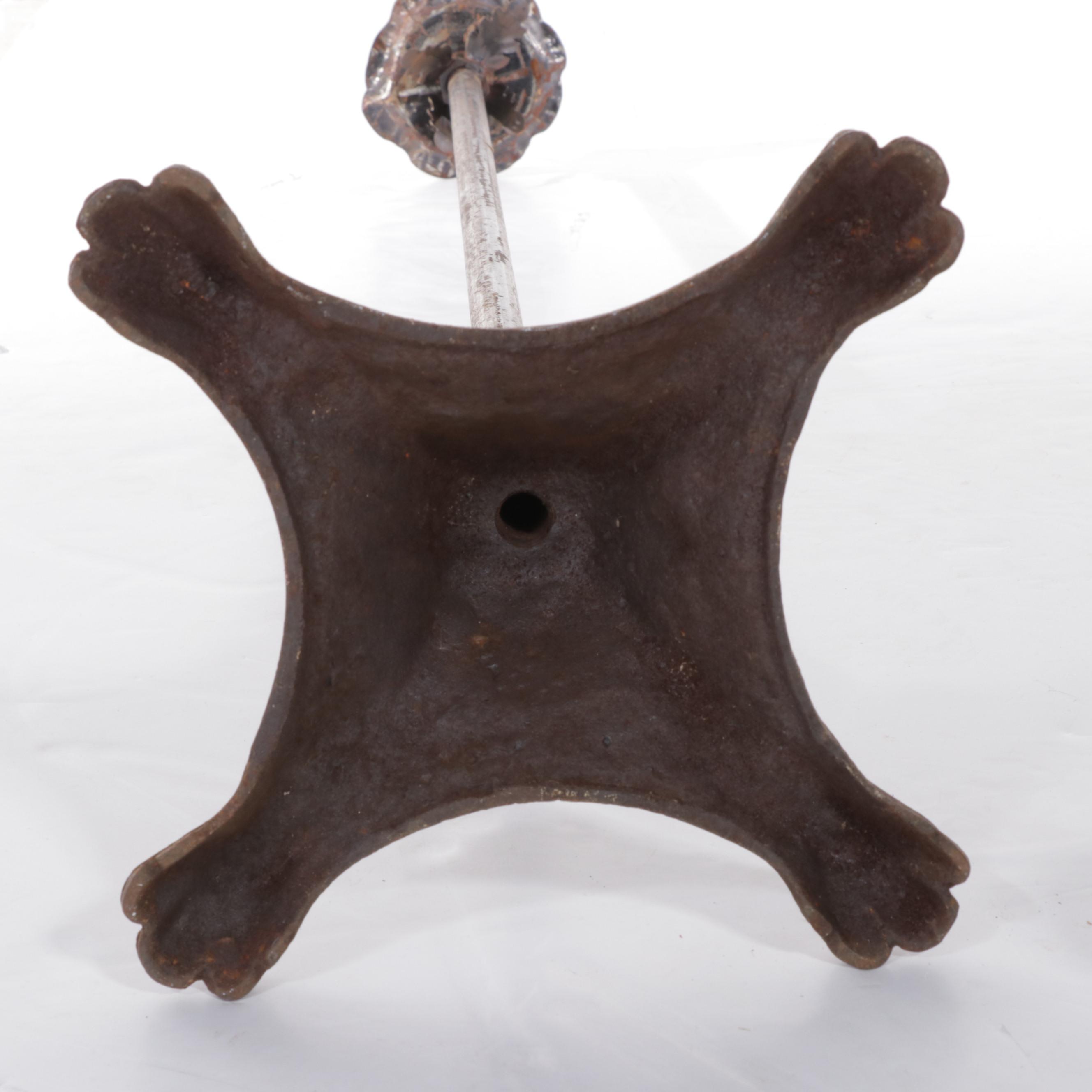 Late Victorian Floor Standing Gas Lamps, Adapted to Candleholders