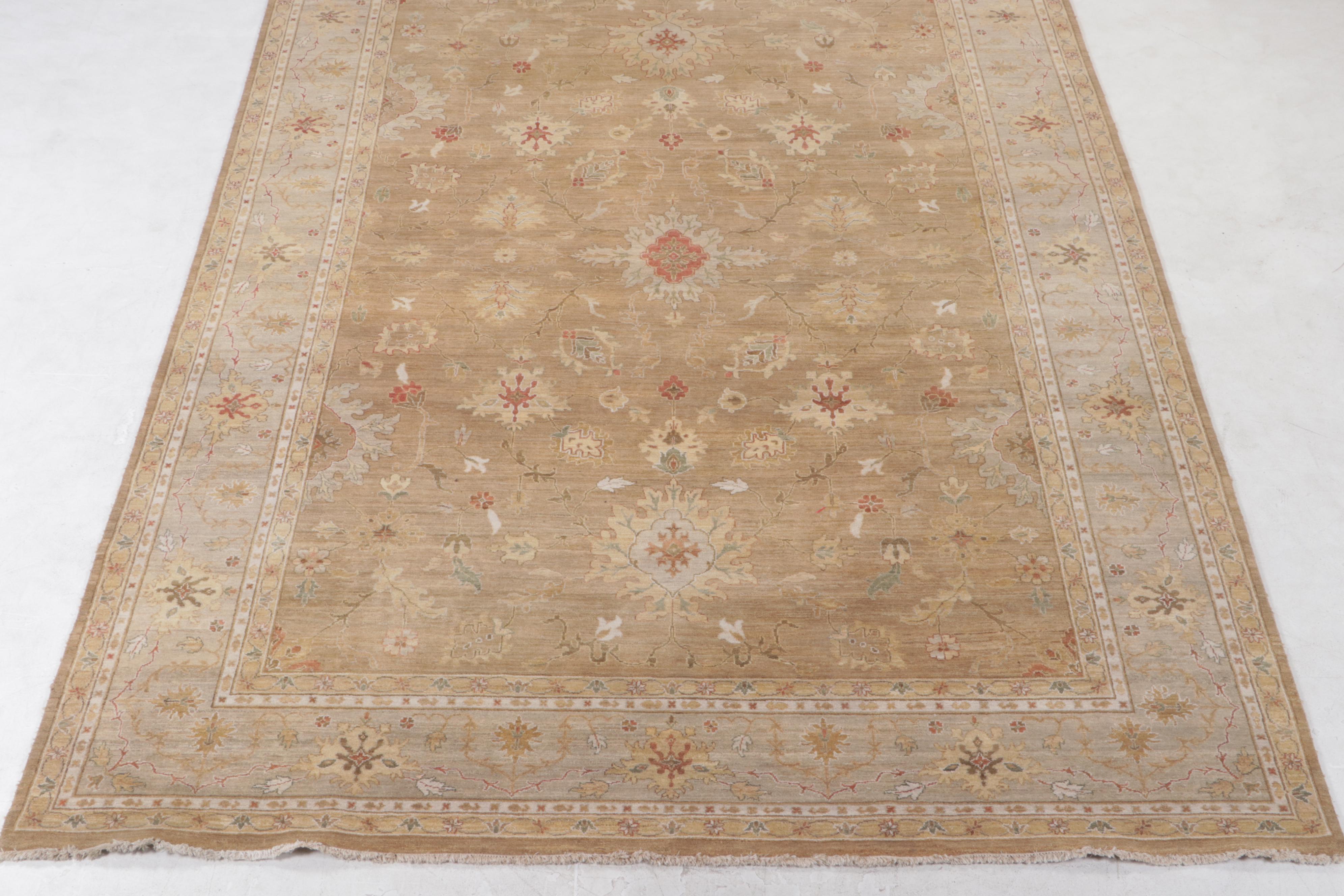 10' x 14'4 Hand-Knotted Pakistani Peshawar Room Sized Rug