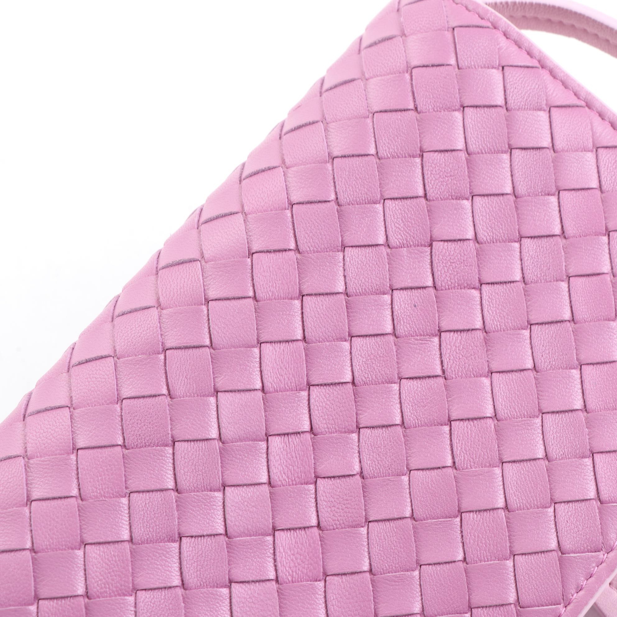 Bottega Veneta Wallet on Strap in Intrecciato Nappa Leather with Box