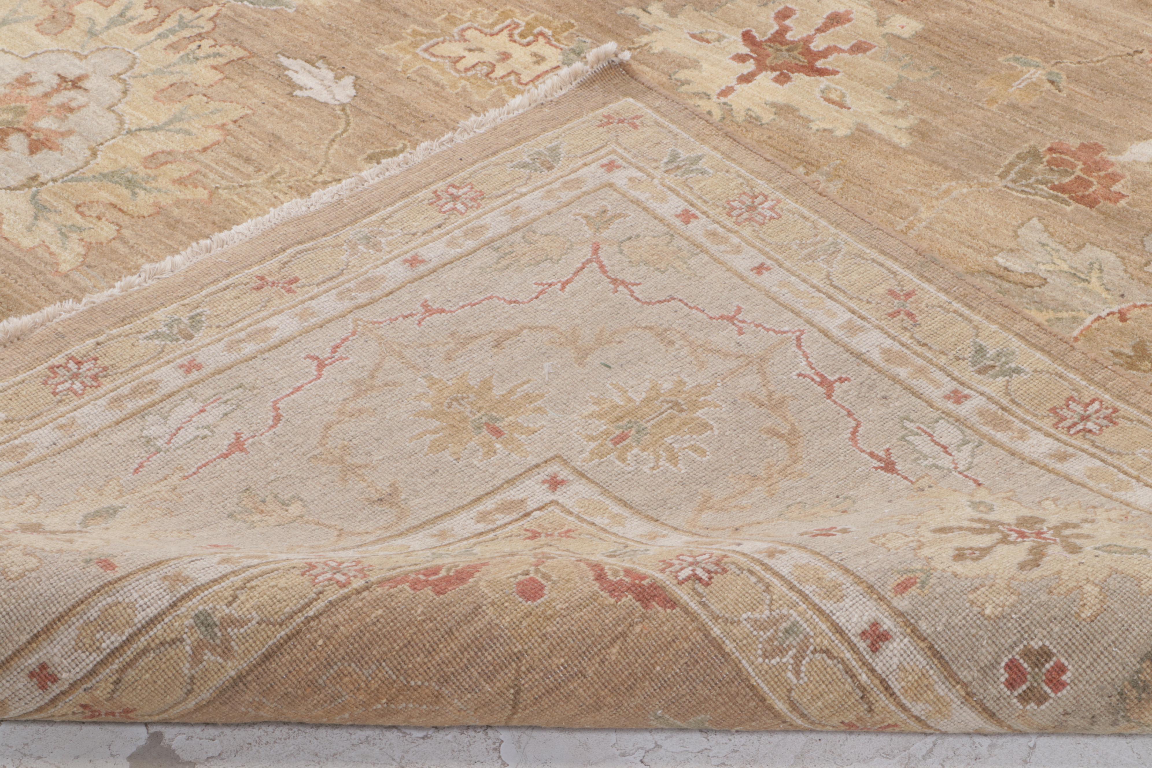 10' x 14'4 Hand-Knotted Pakistani Peshawar Room Sized Rug