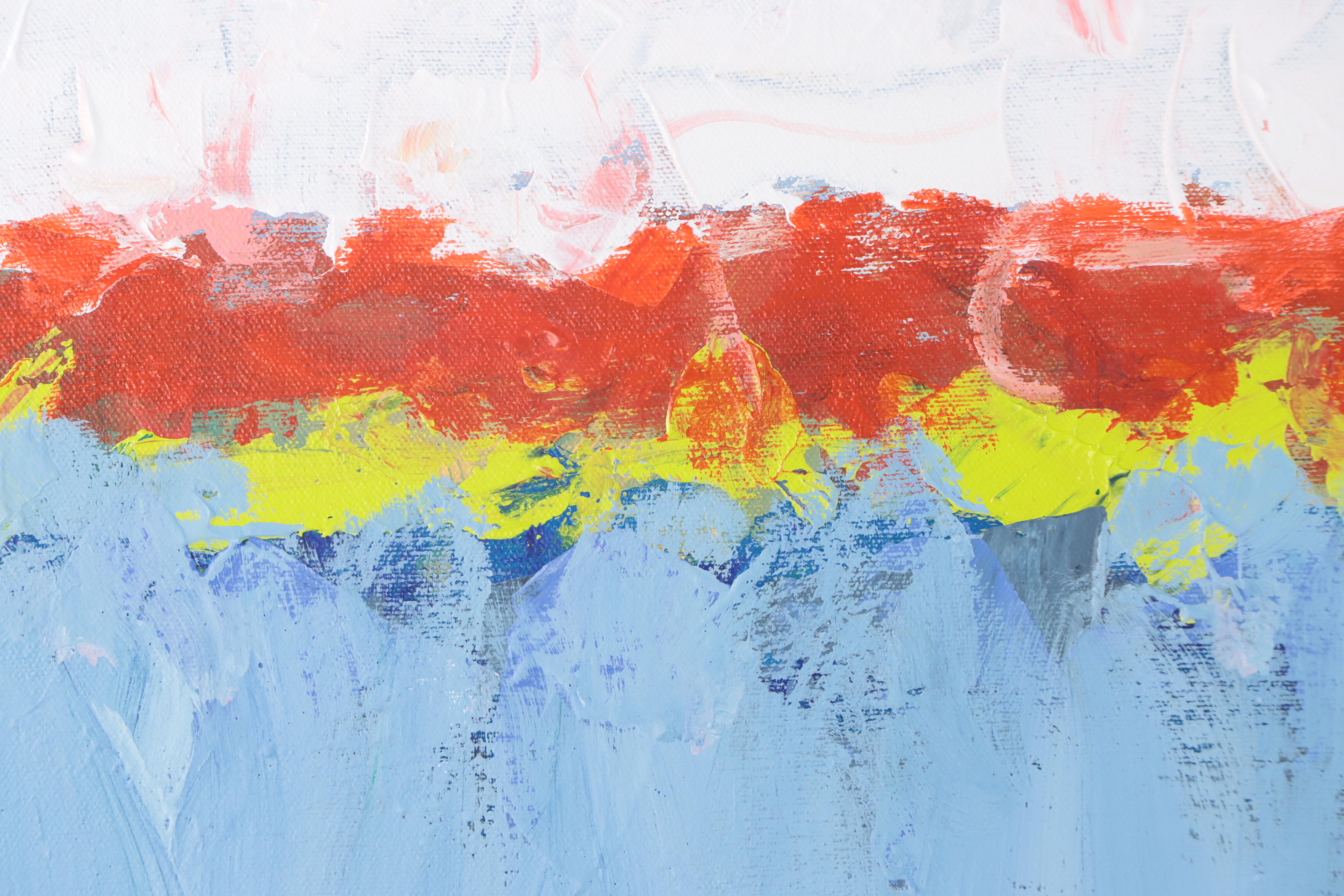 Robbie Kemper Abstract Acrylic Painting "Afternoon Shoreline," 2022