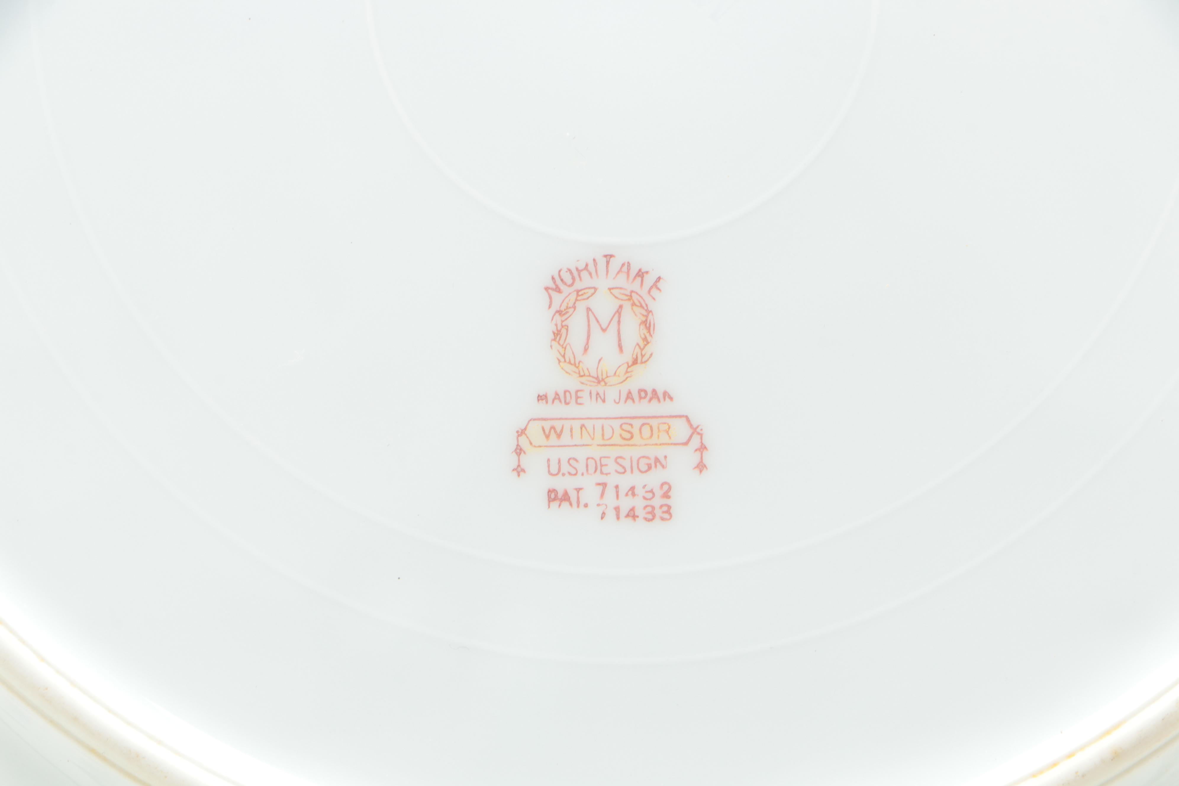 Noritake "Windsor" Porcelain Dinnerware and Serveware, circa 1921