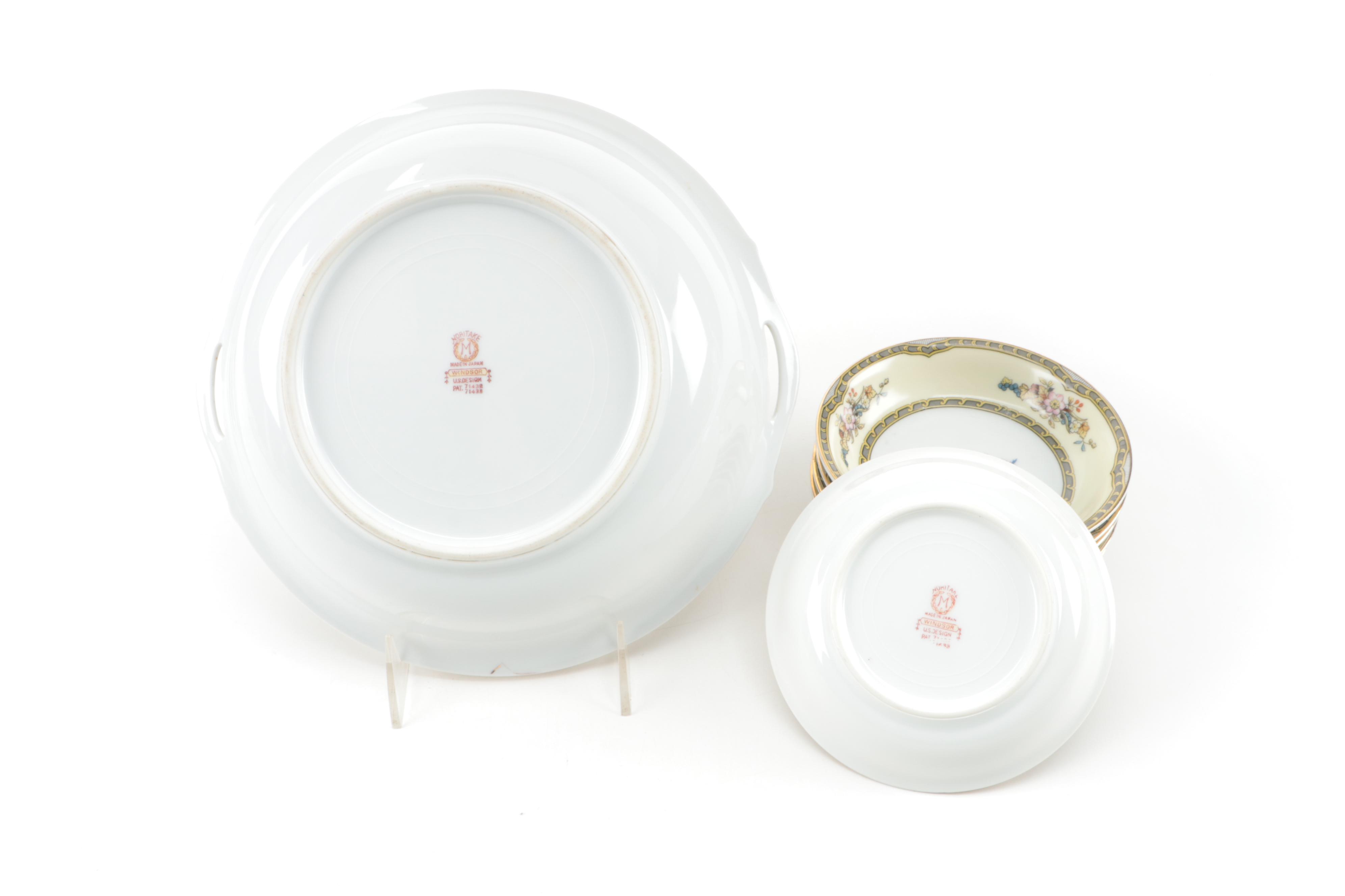 Noritake "Windsor" Porcelain Dinnerware and Serveware, circa 1921