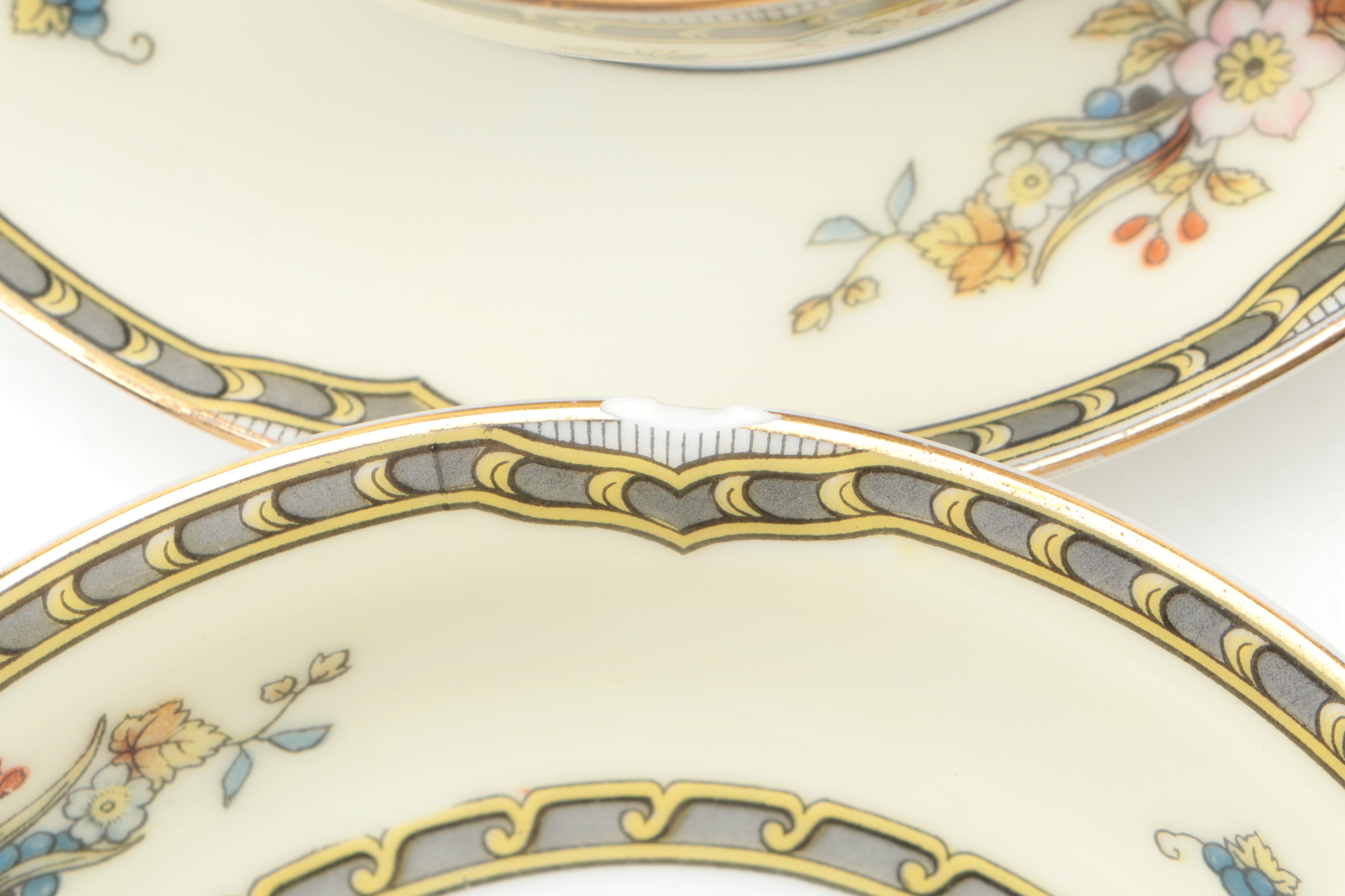 Noritake "Windsor" Porcelain Dinnerware and Serveware, circa 1921