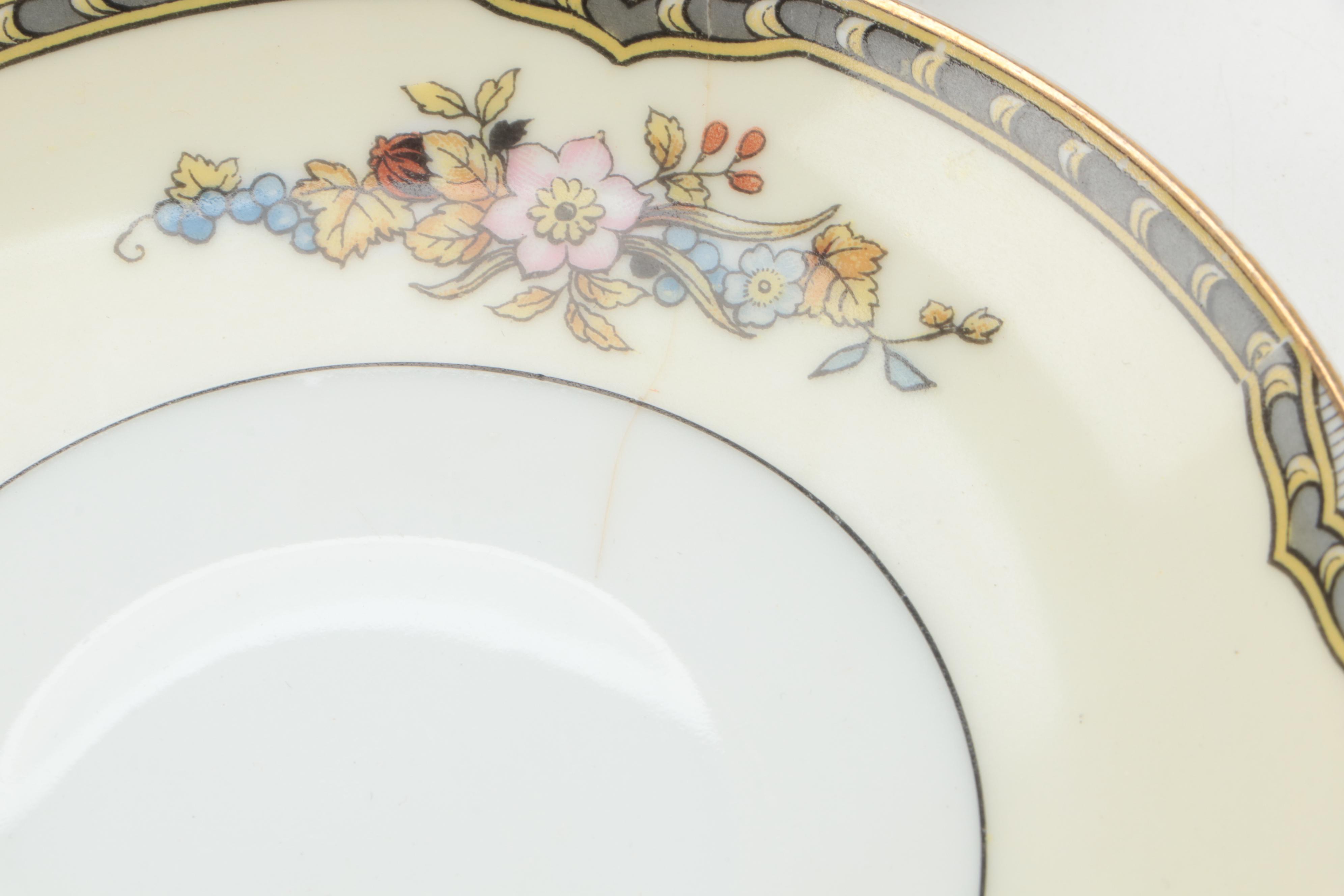 Noritake "Windsor" Porcelain Dinnerware and Serveware, circa 1921