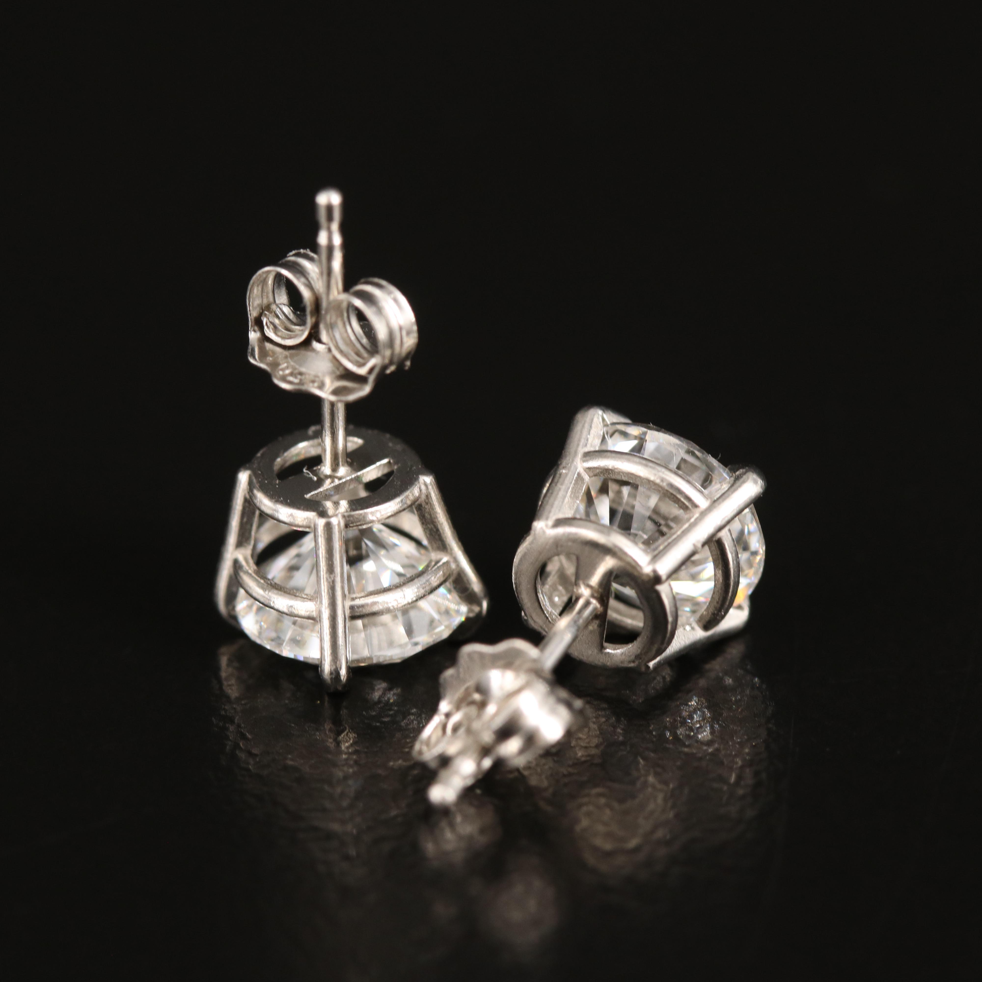 Platinum 2.40 CTW Lab Grown Diamond Stud Earrings with IGI Reports