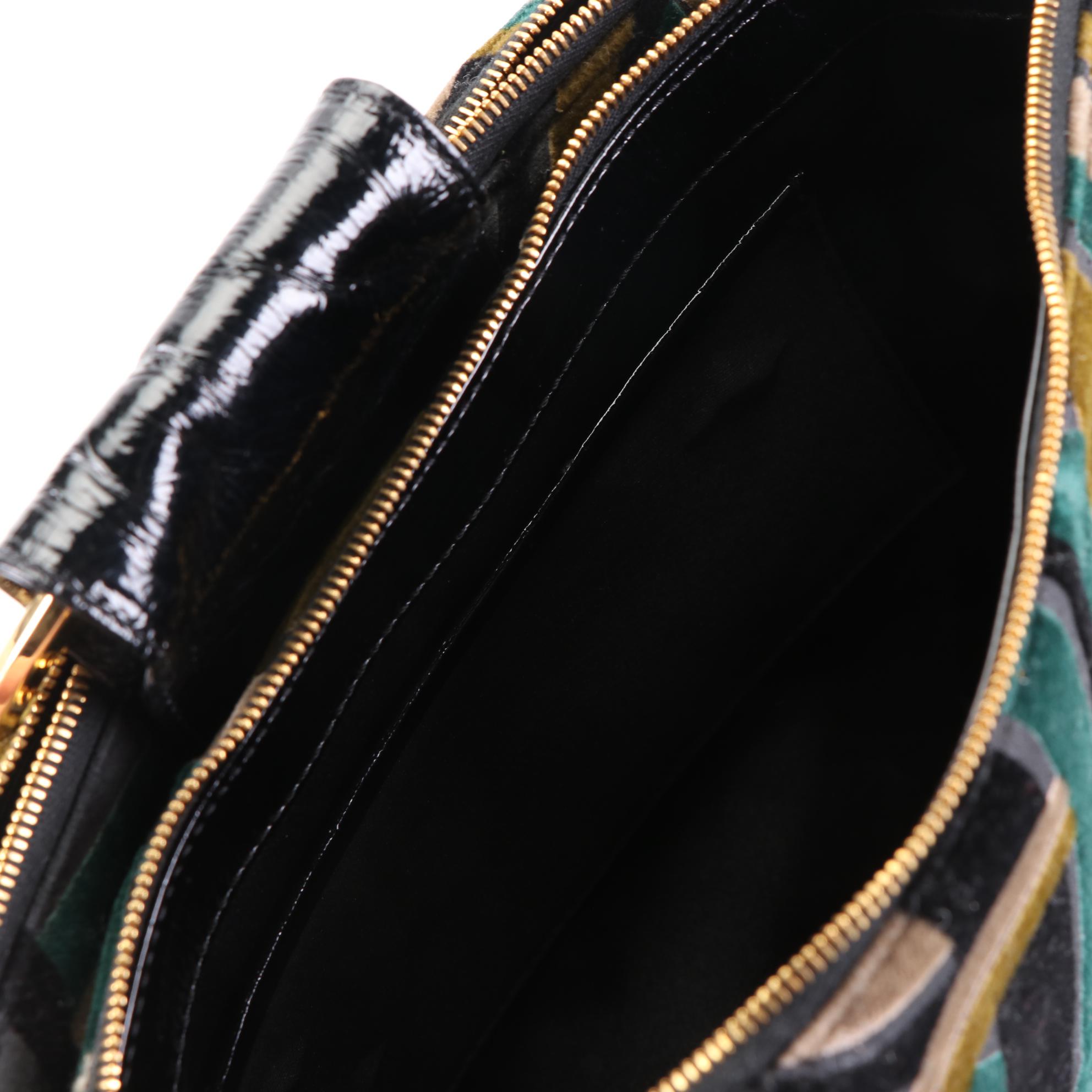 Gianni Versace O Ring Clutch and Belt in Swirl Velvet