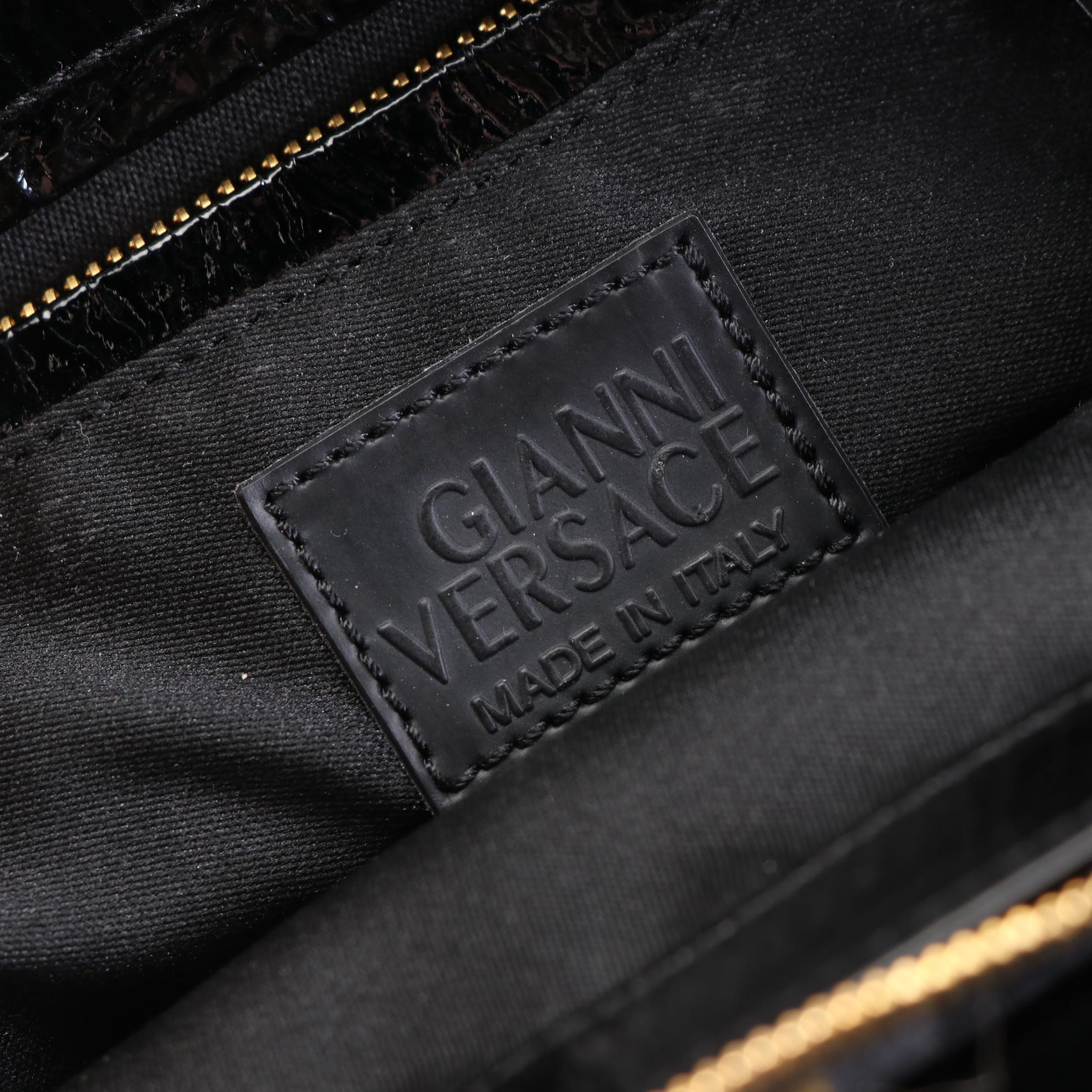 Gianni Versace O Ring Clutch and Belt in Swirl Velvet