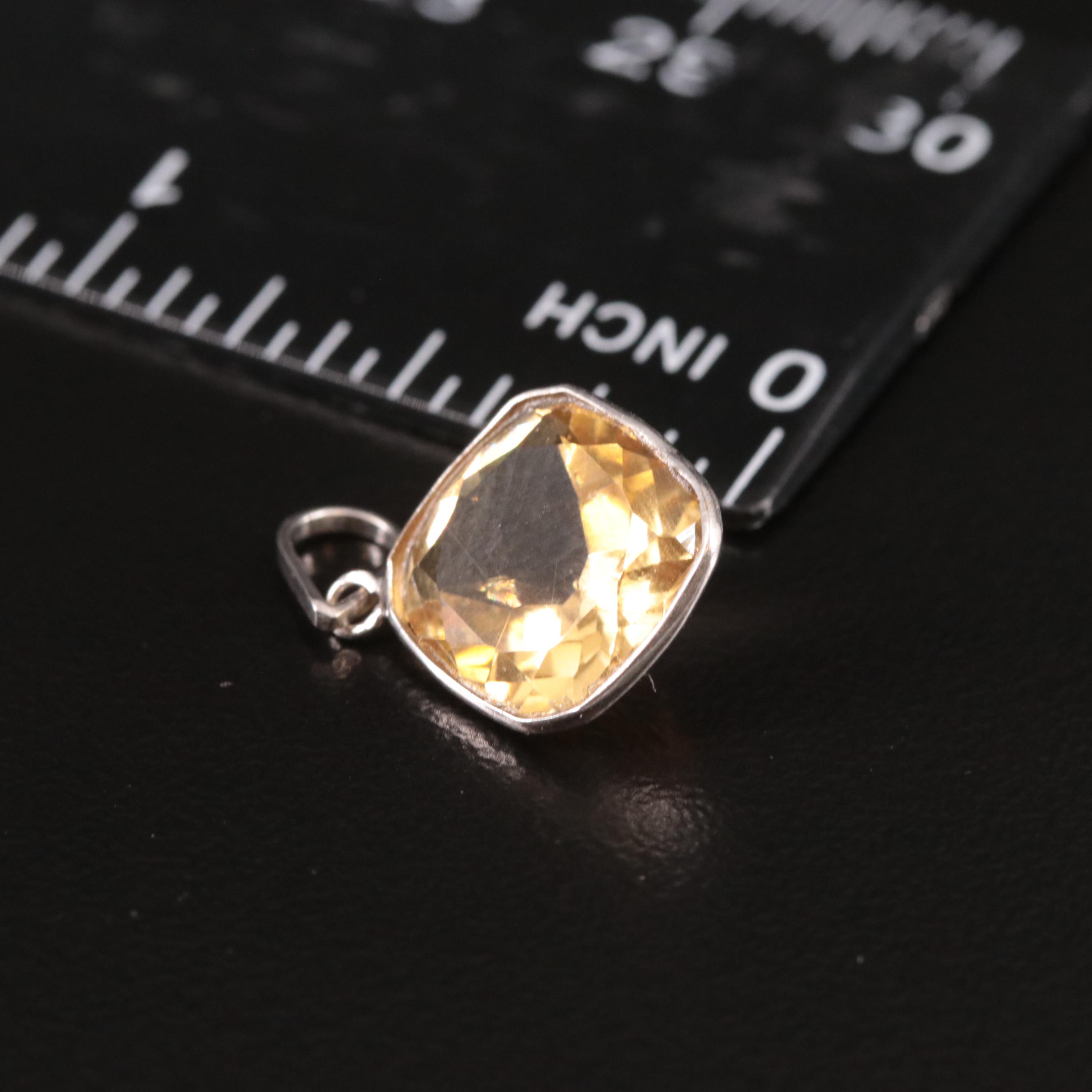 14K Citrine Pendant