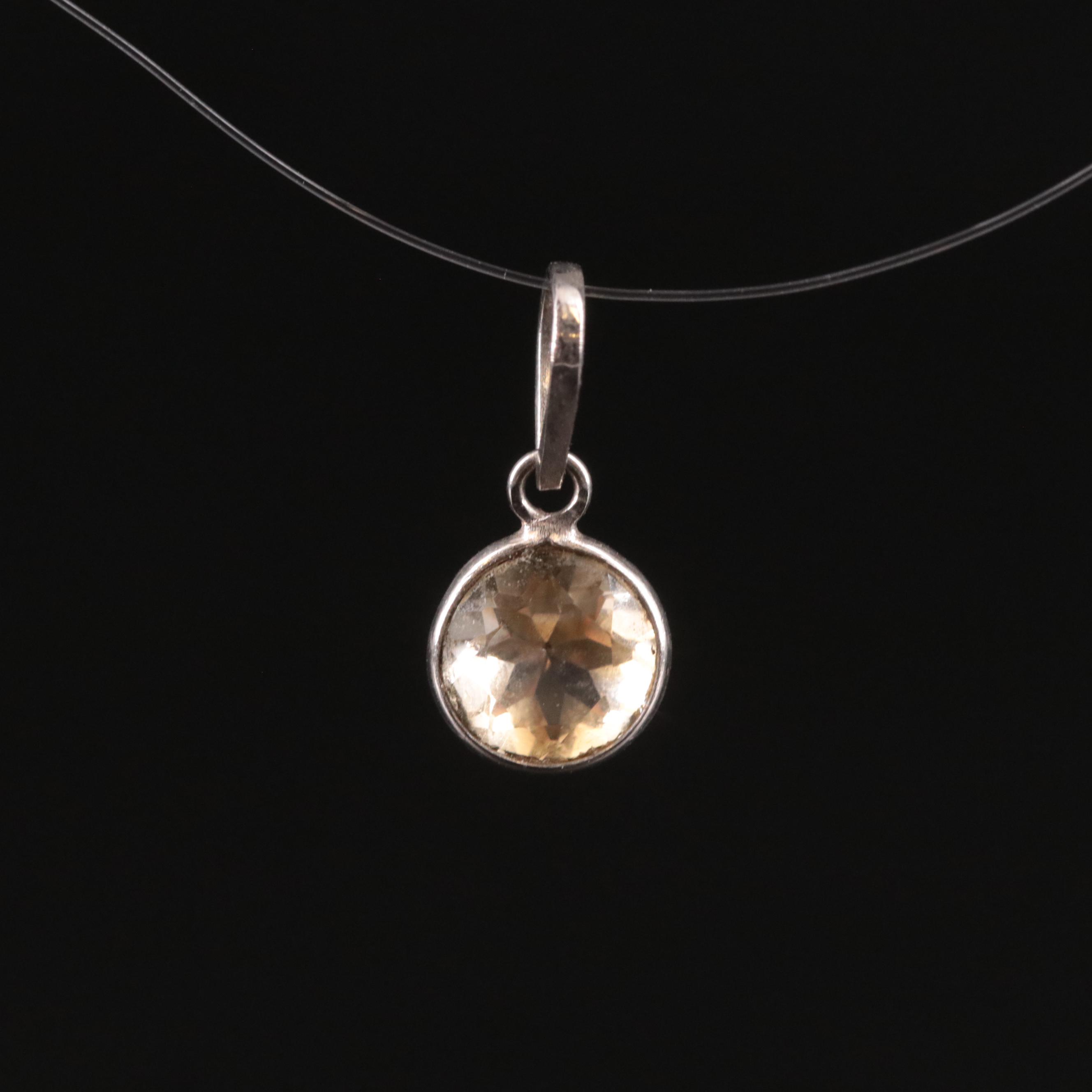 14K Citrine Pendant