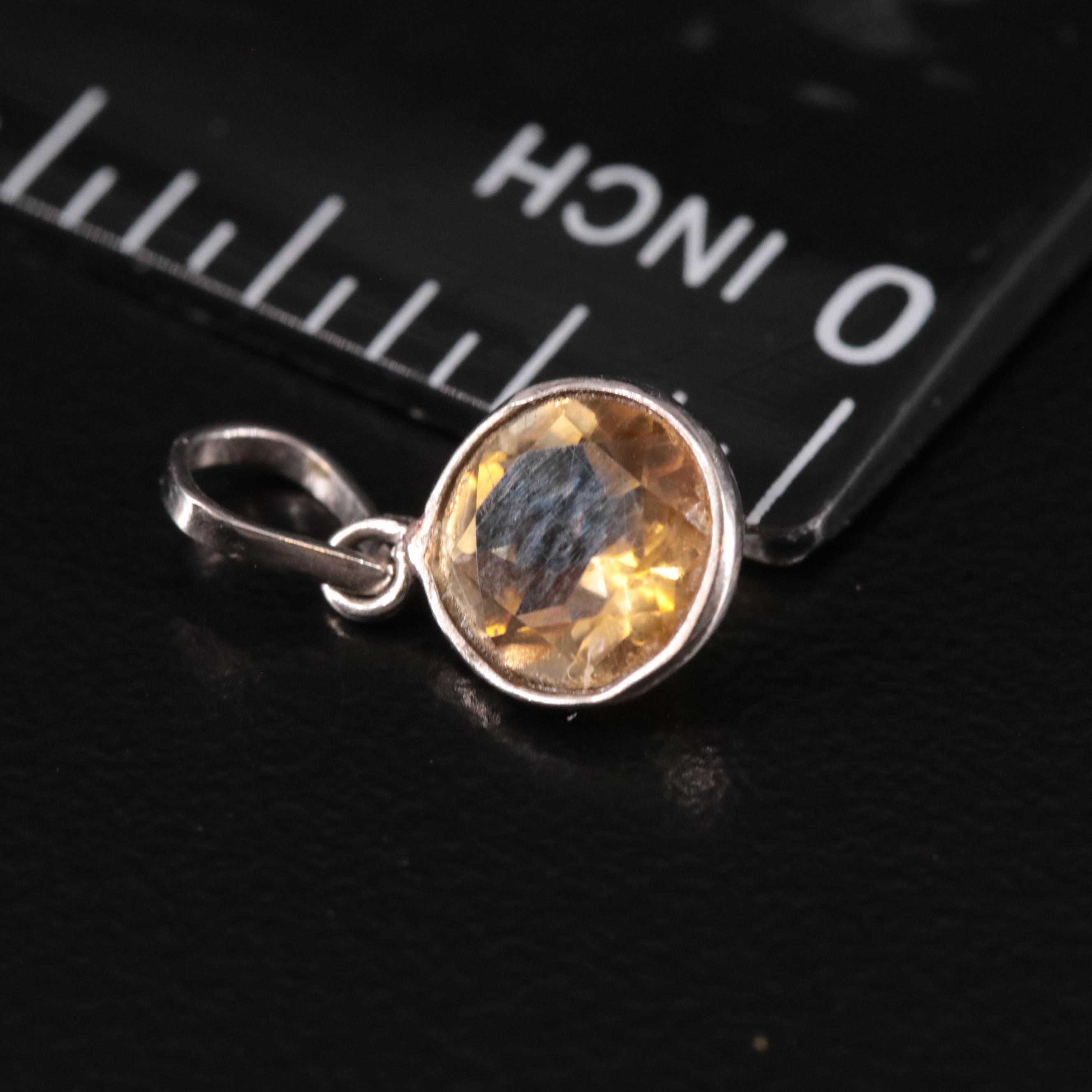 14K Citrine Pendant