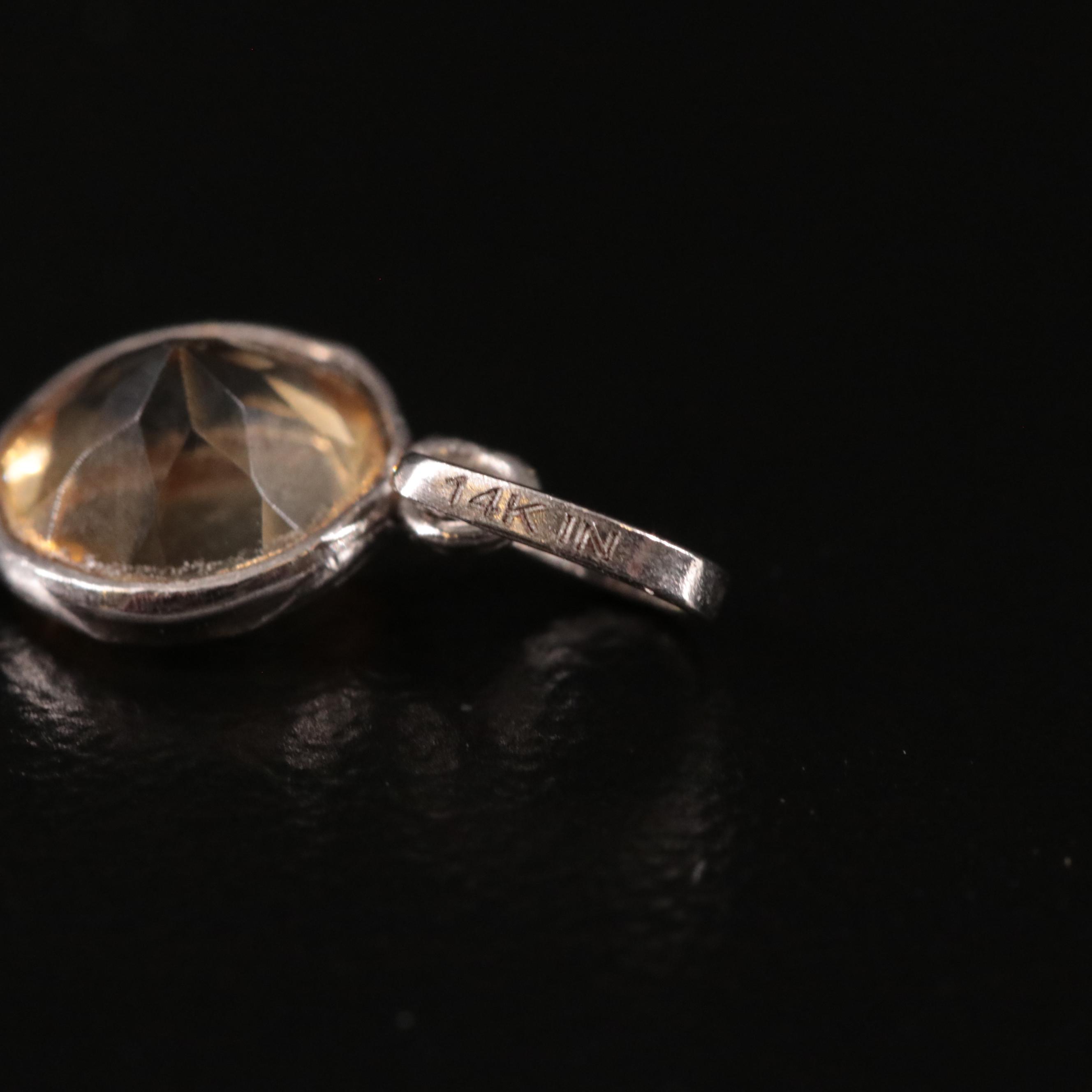 14K Citrine Pendant