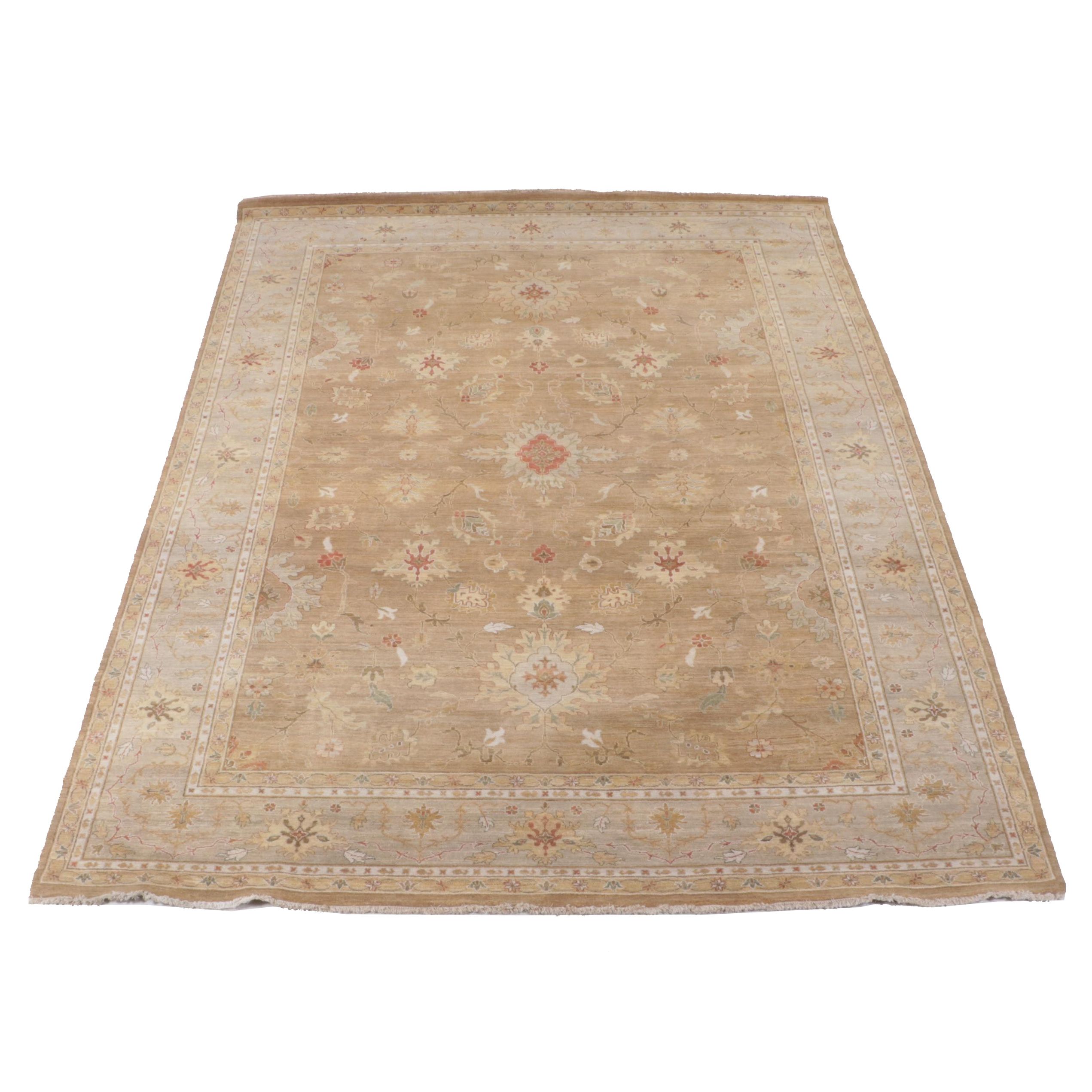 10' x 14'4 Hand-Knotted Pakistani Peshawar Room Sized Rug