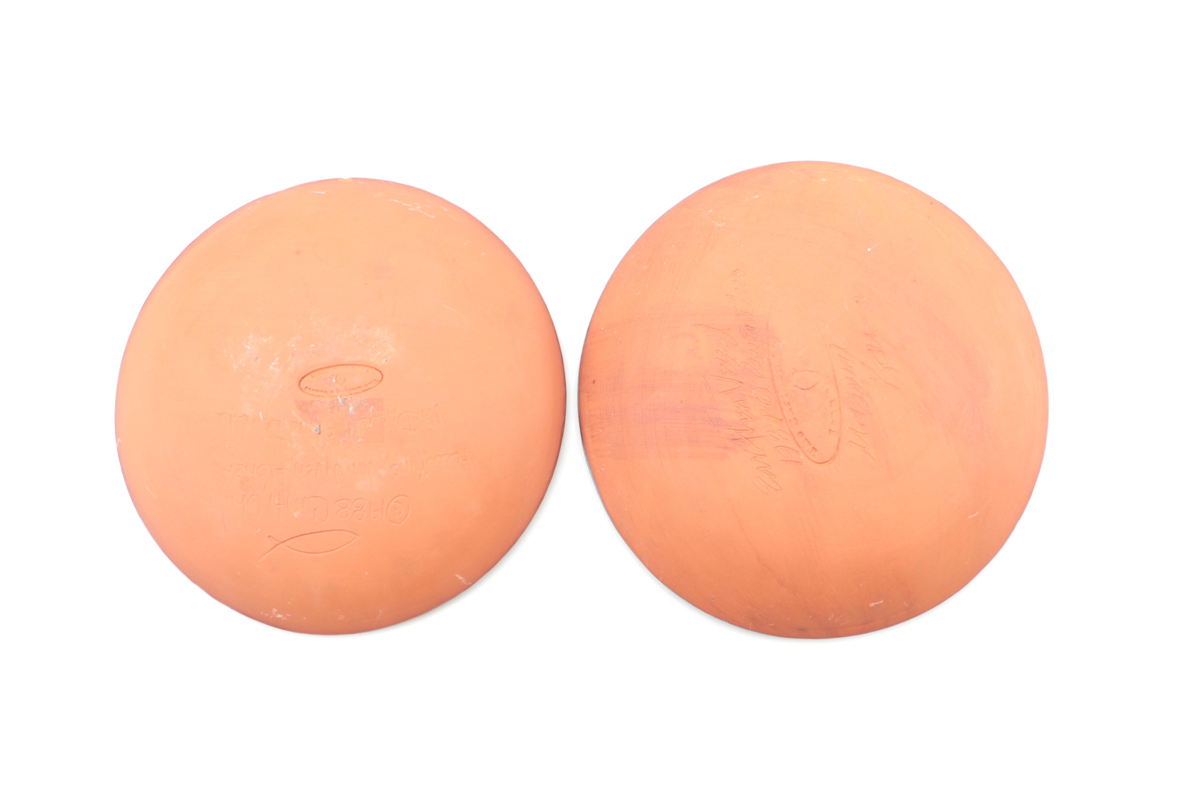 The Earthen Vessel Slip Glazed Herb Plates, 1986-1988