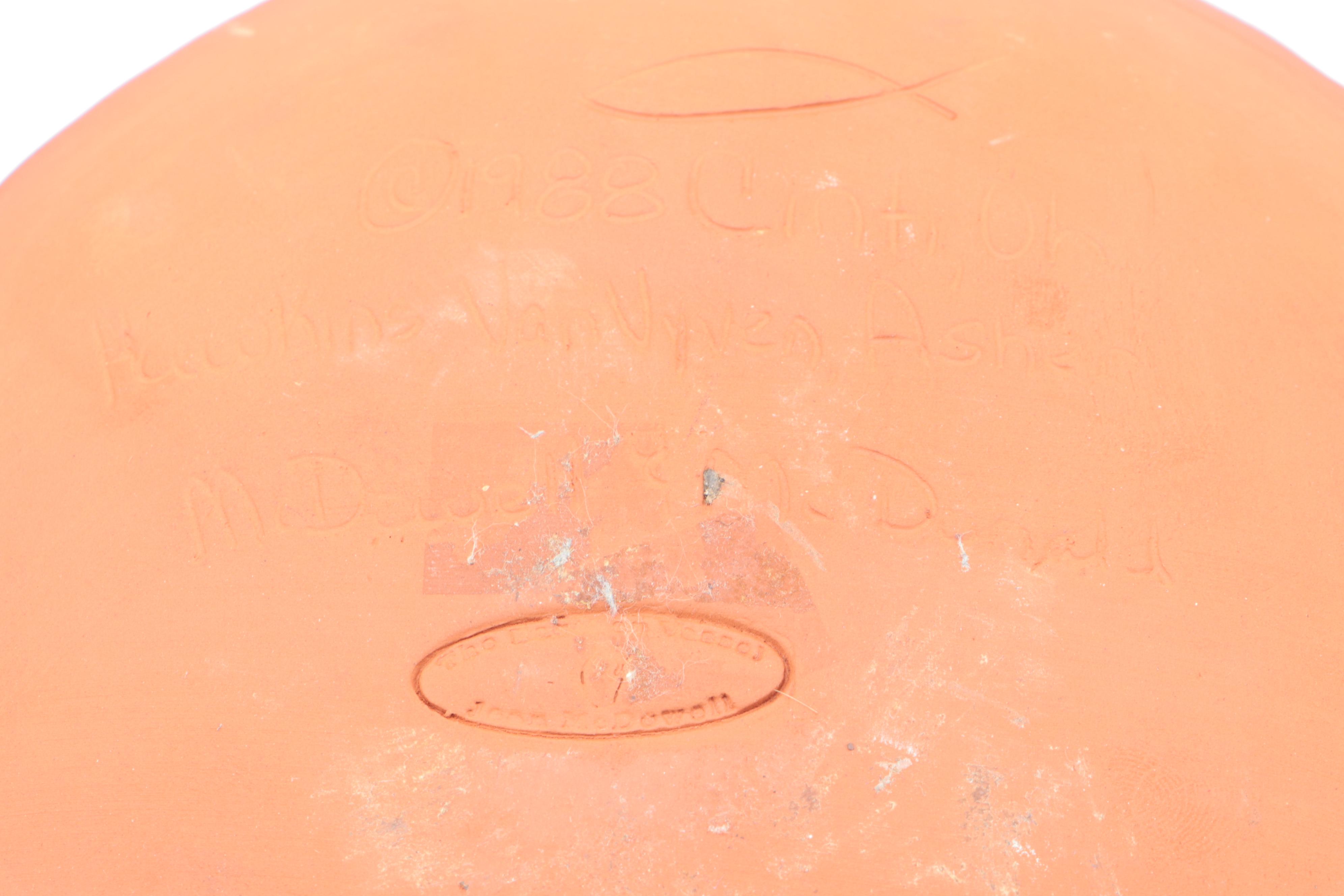 The Earthen Vessel Slip Glazed Herb Plates, 1986-1988