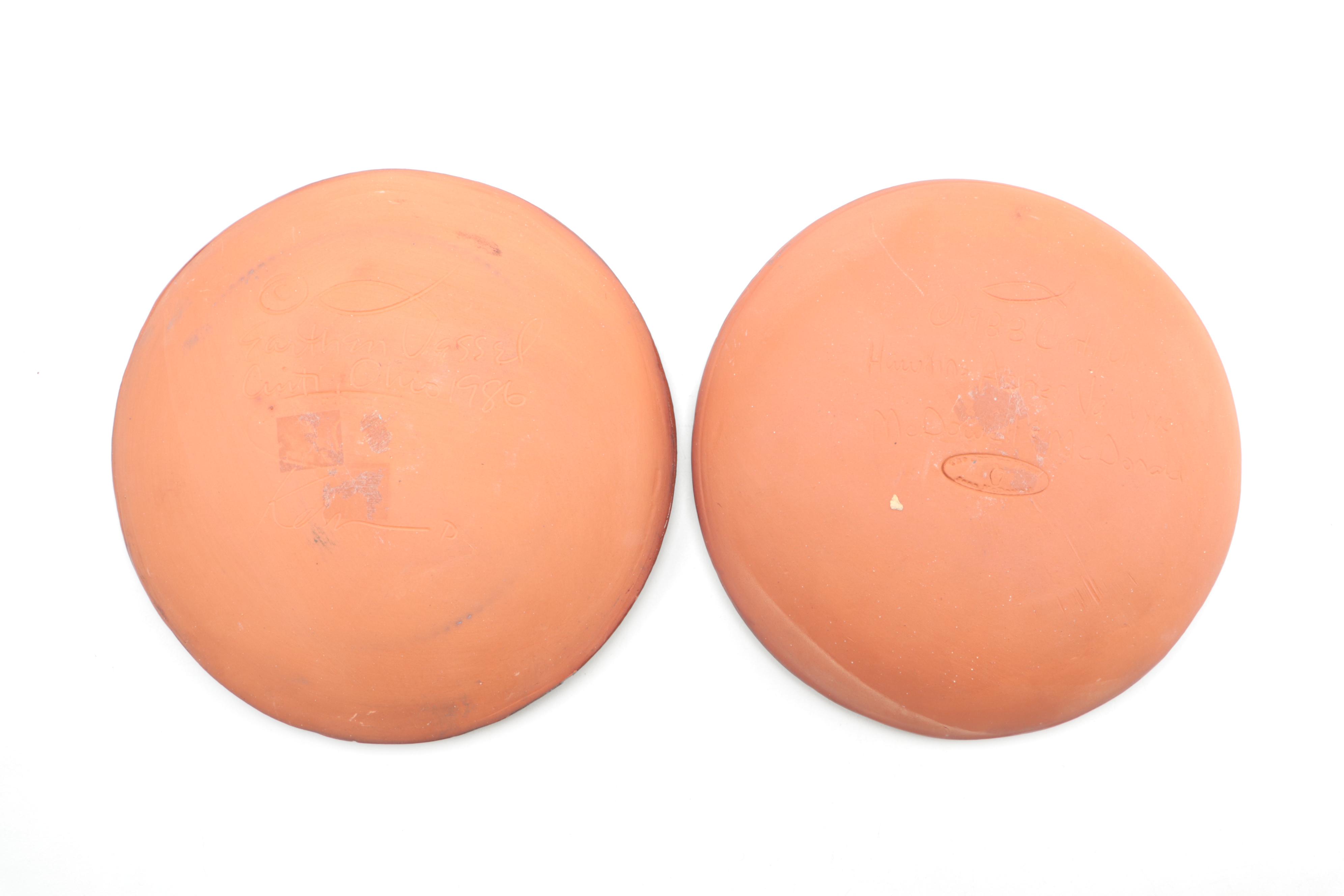 The Earthen Vessel Slip Glazed Herb Plates, 1986-1988