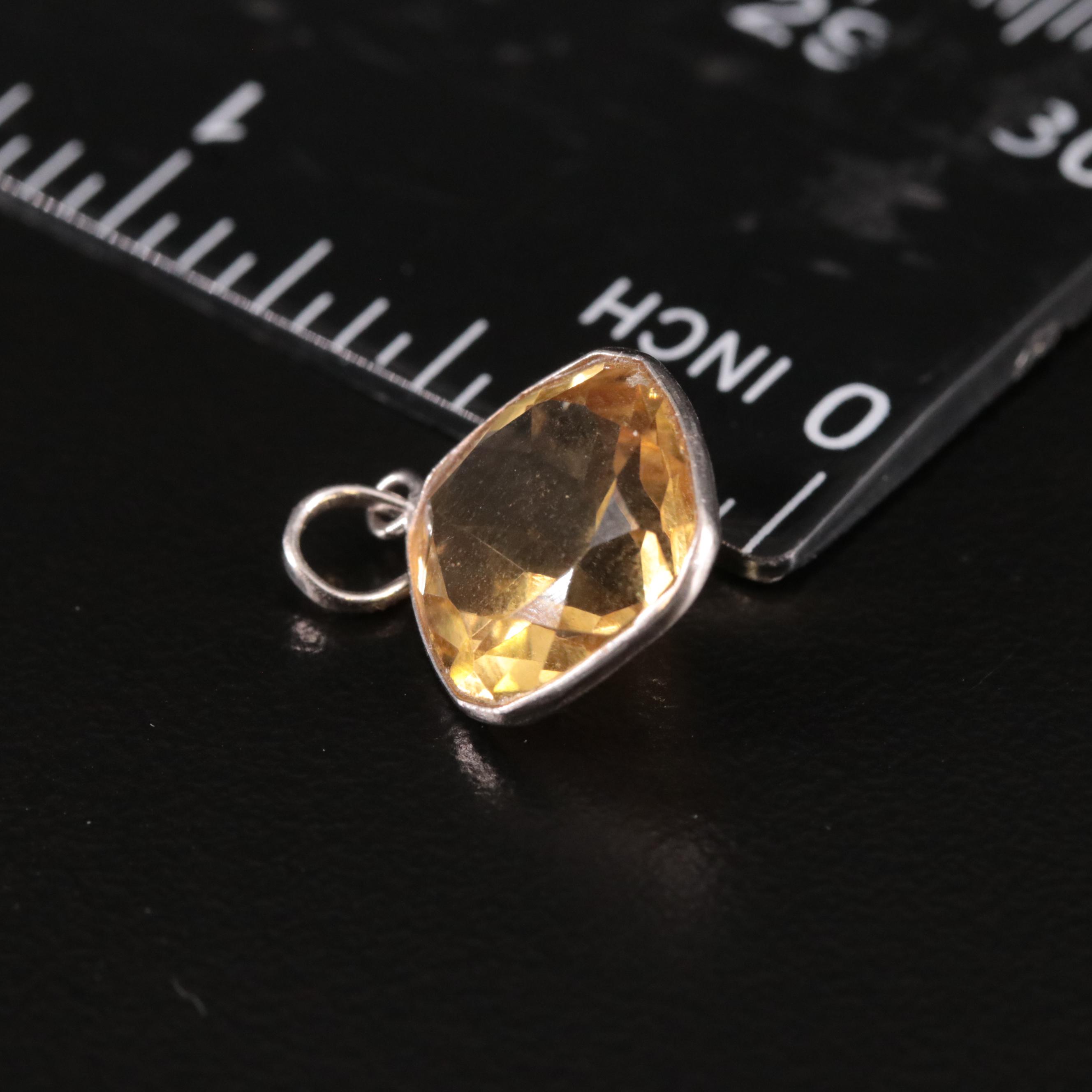 14K Citrine Pendant