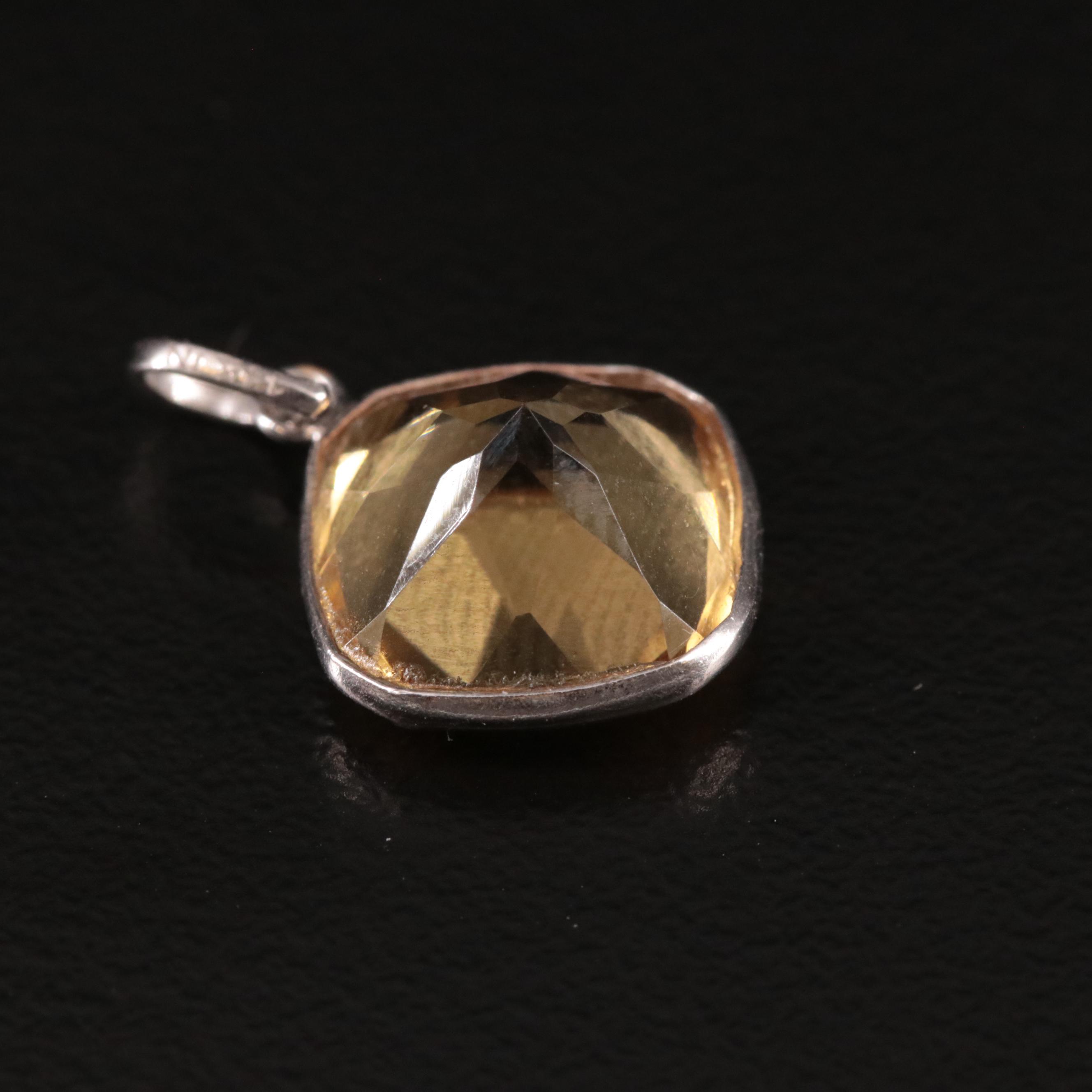 14K Citrine Pendant