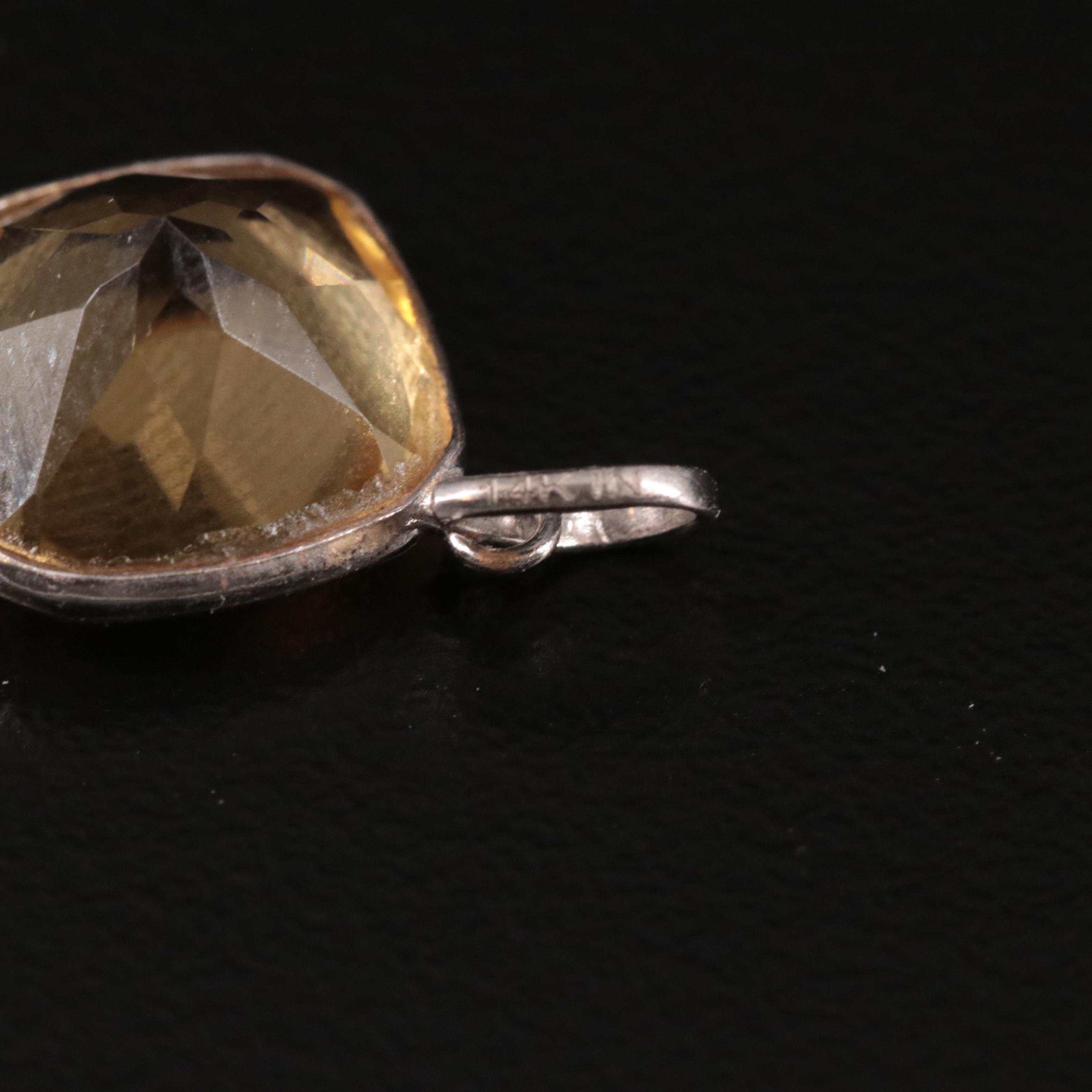 14K Citrine Pendant