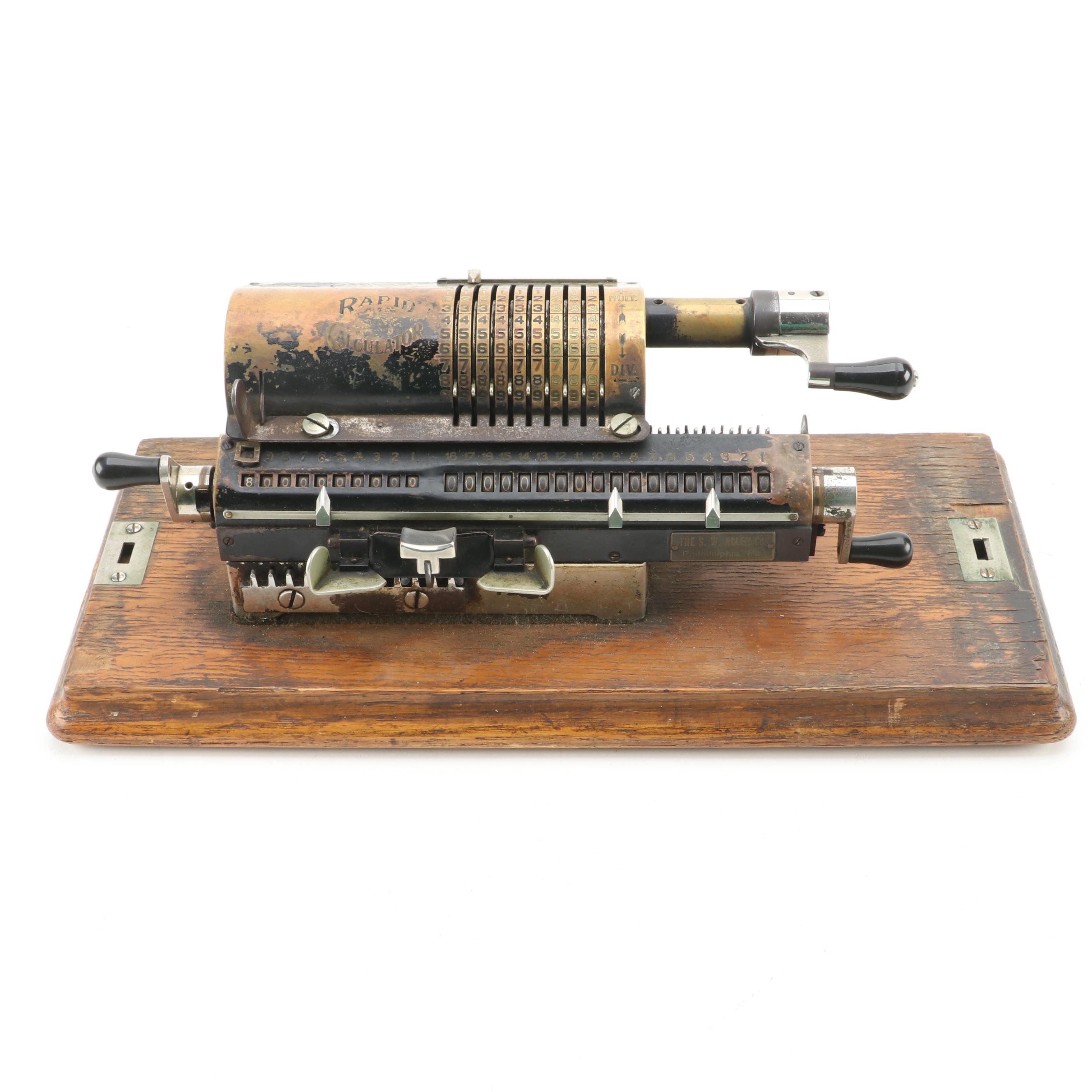 S. W. Allen Company Rapid Calculator Machine, Early 20th Century