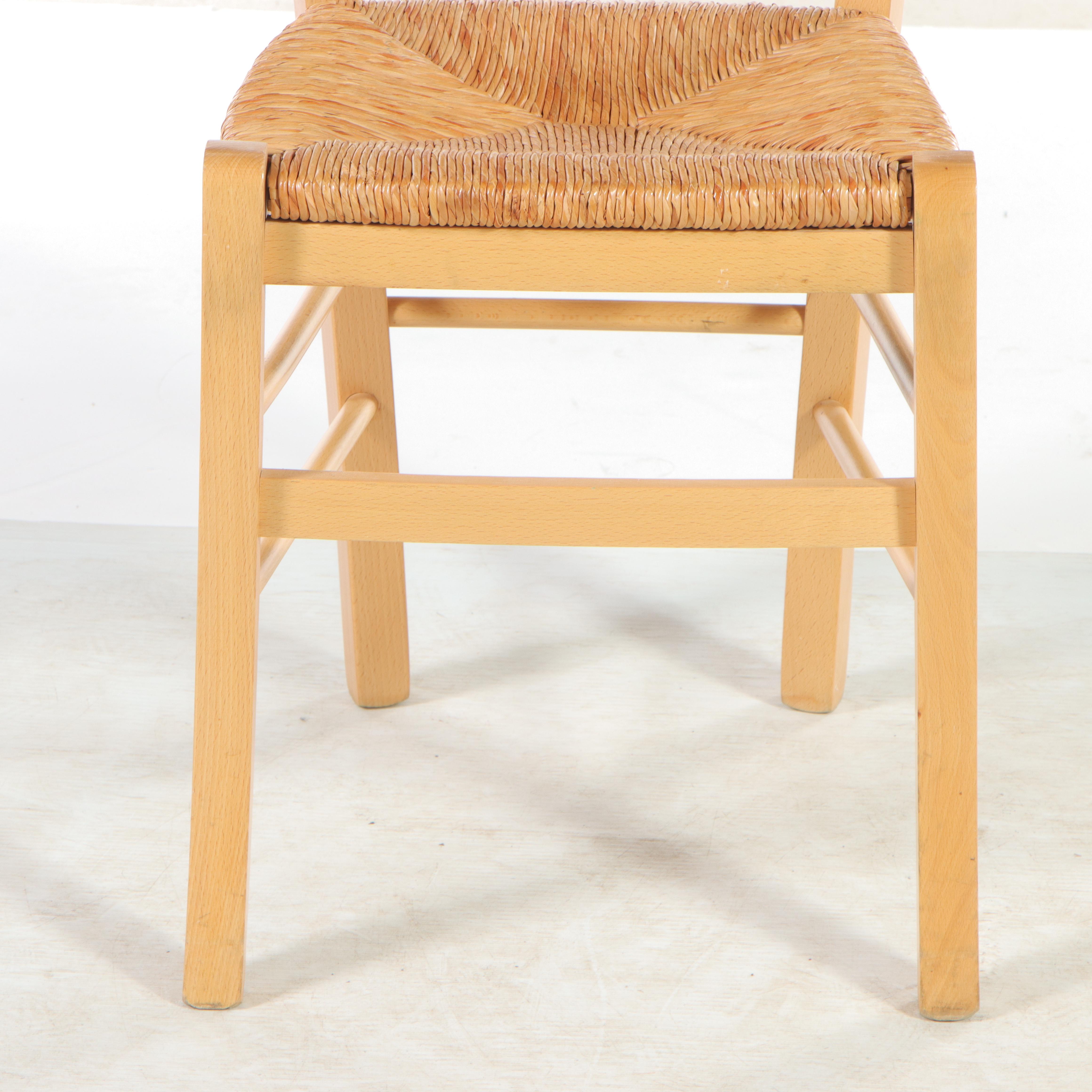 Four French Provincial Style Beech Side Chairs