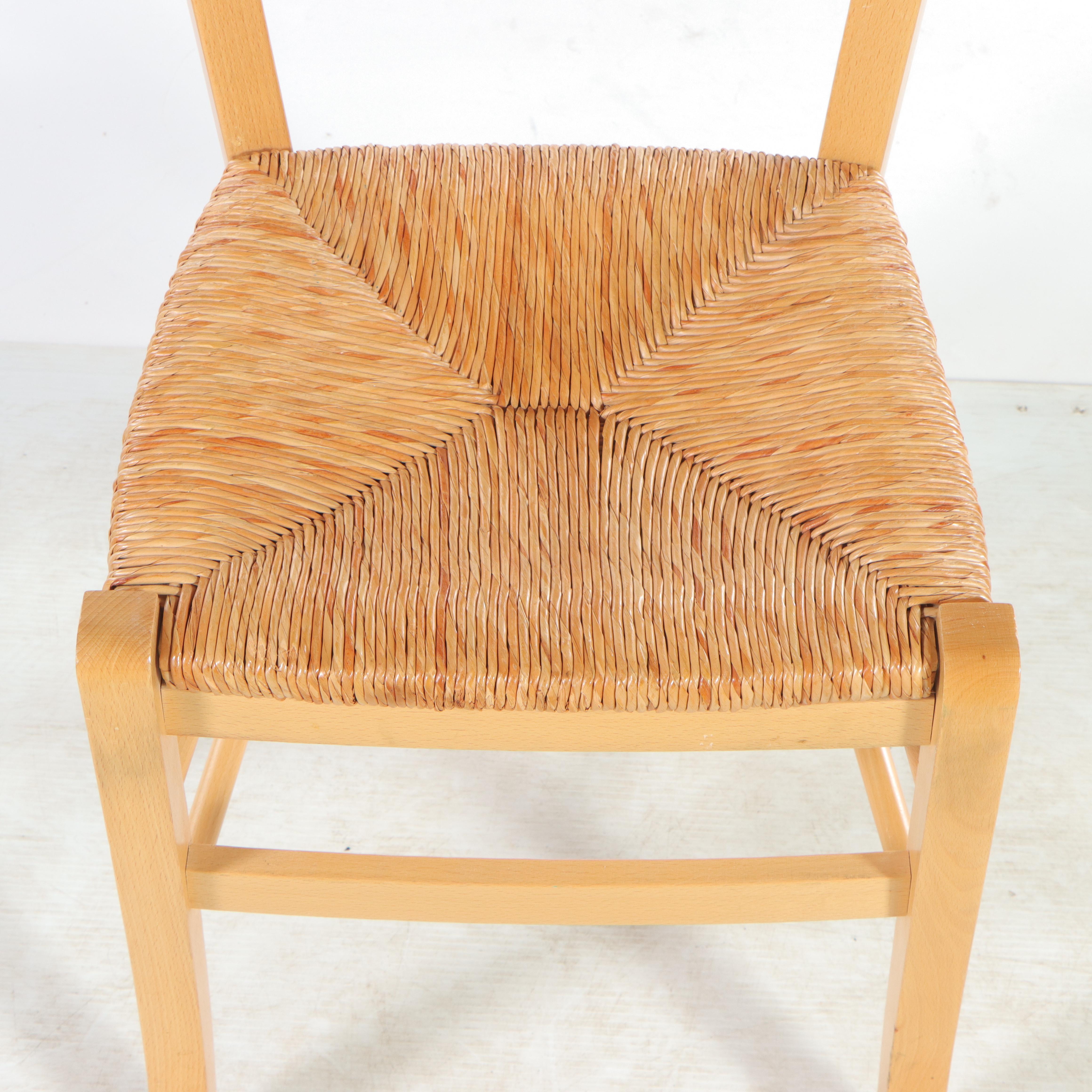 Four French Provincial Style Beech Side Chairs