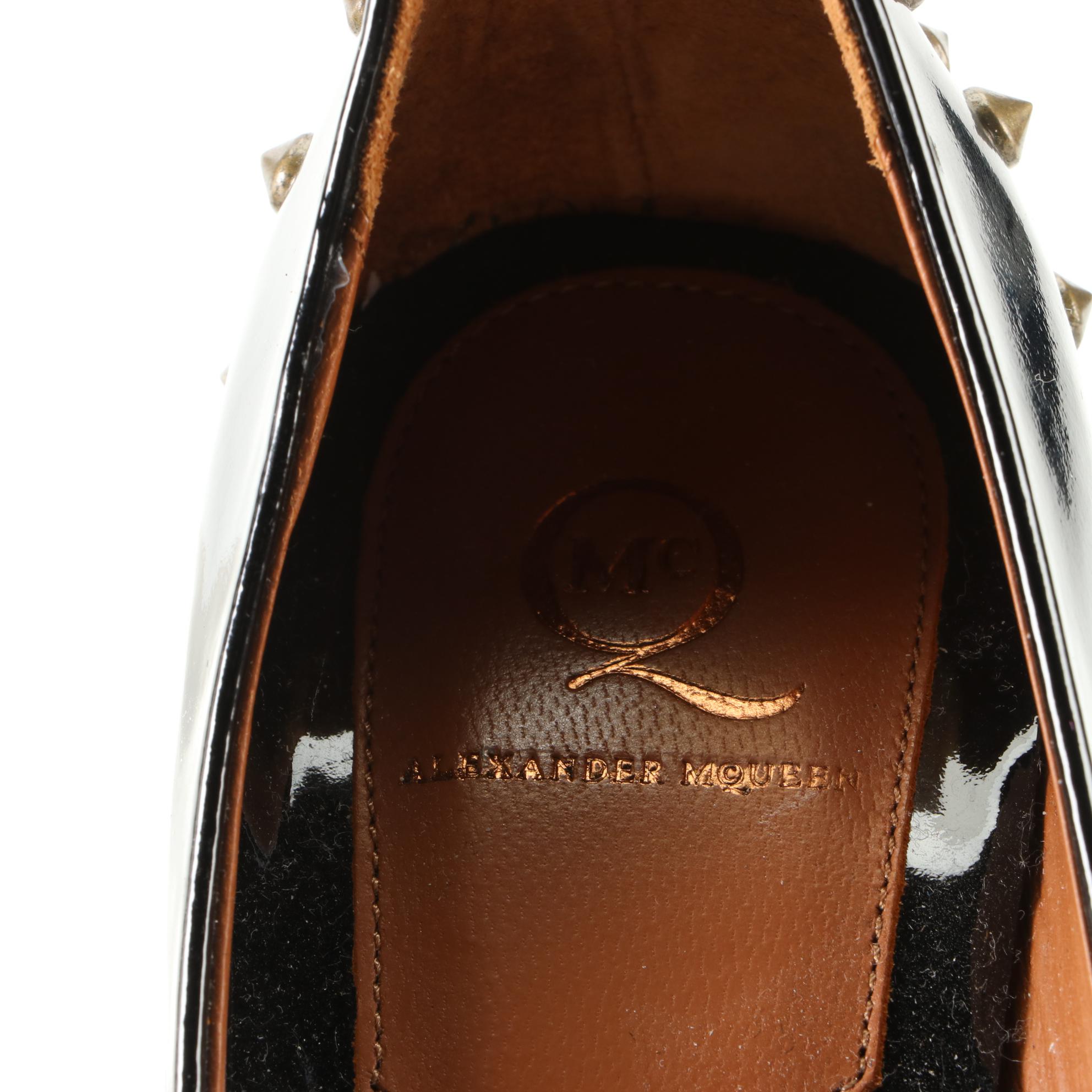McQ Alexander McQueen Studded Platform Pumps in Patent Leather