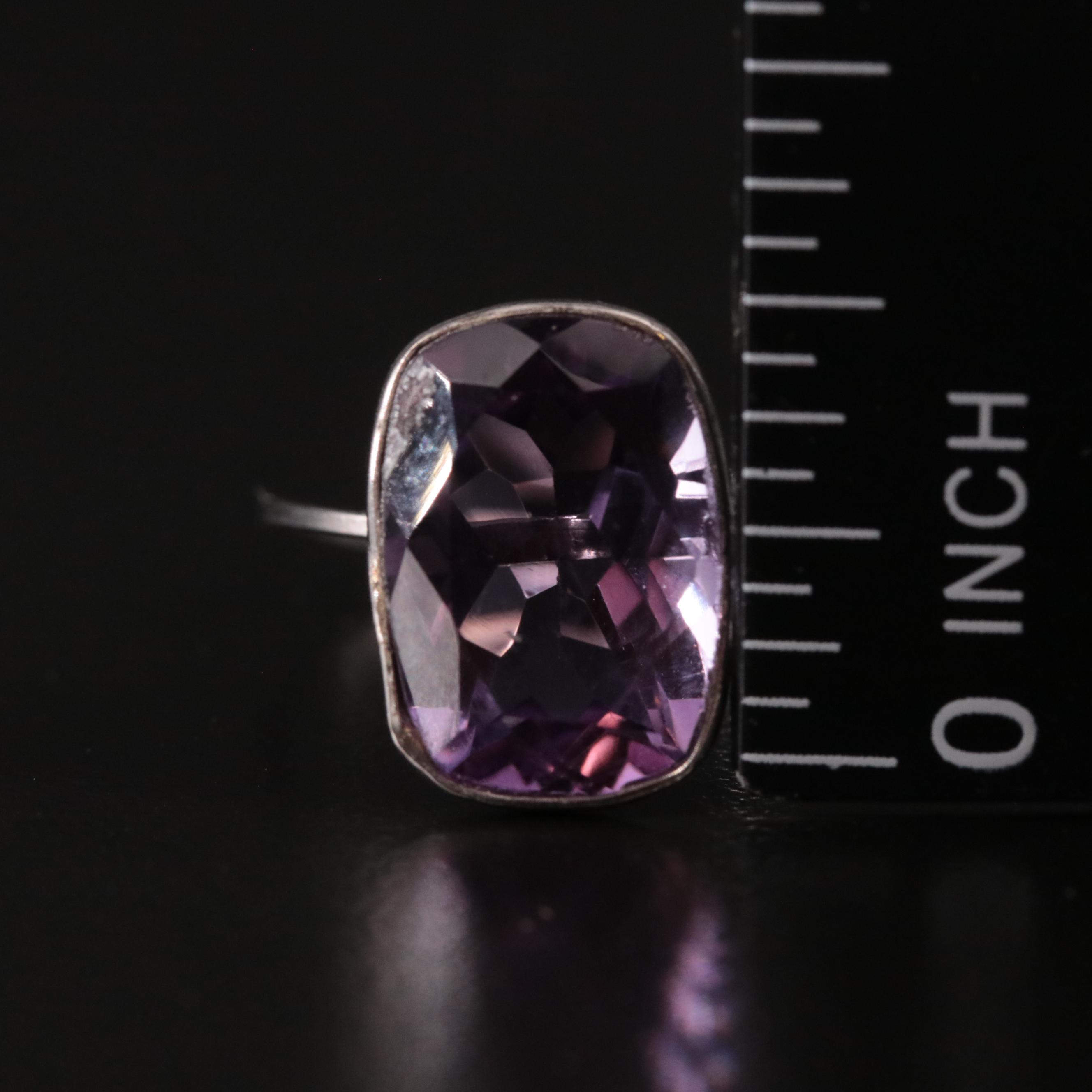 14K Amethyst Solitaire Ring