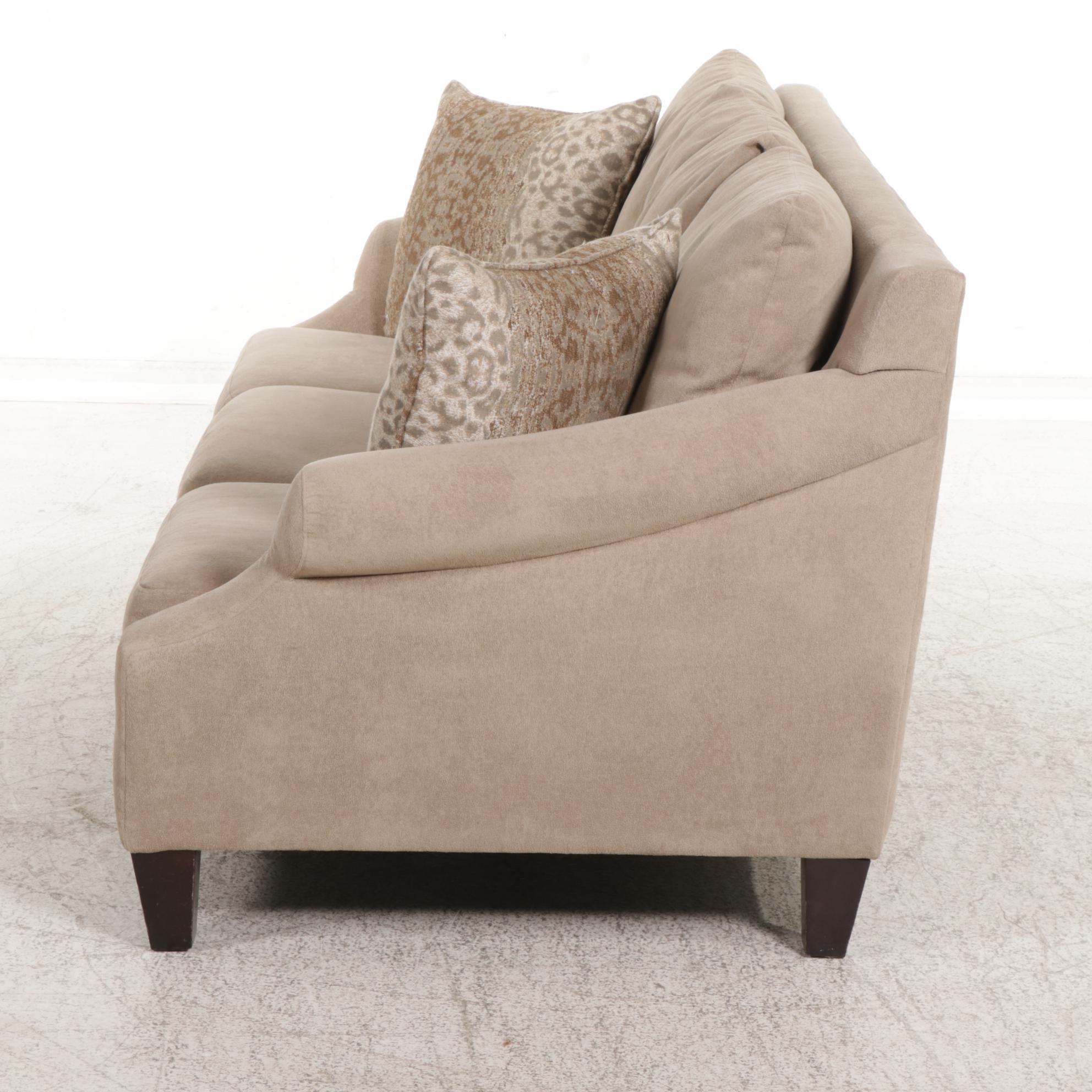 Bauhaus Furniture Three-Seat Sofa with Accent Pillows