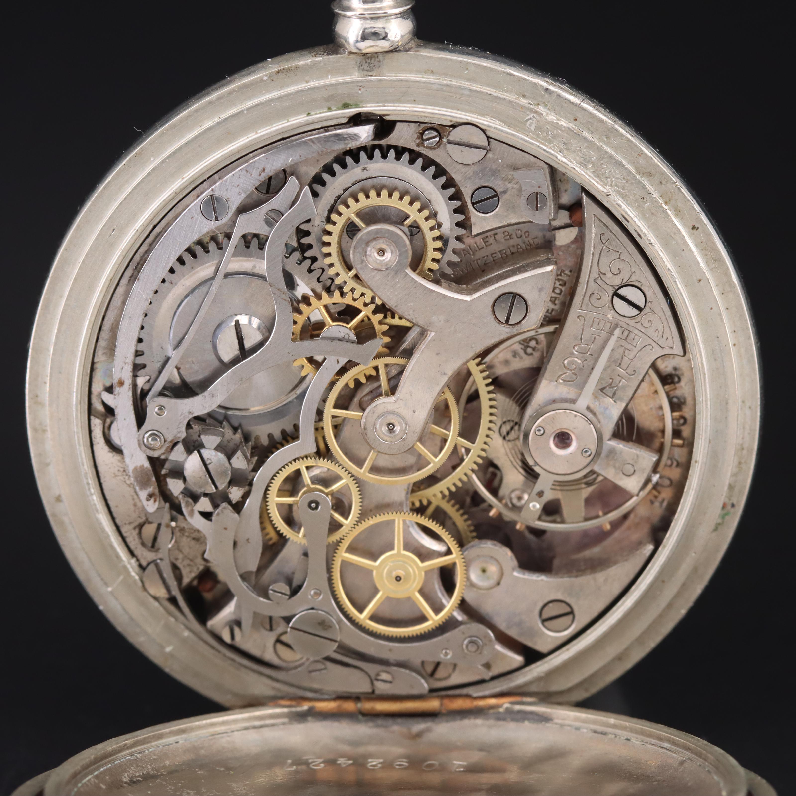 Jerome Park Swiss Gallet Chronograph Pocket Watch