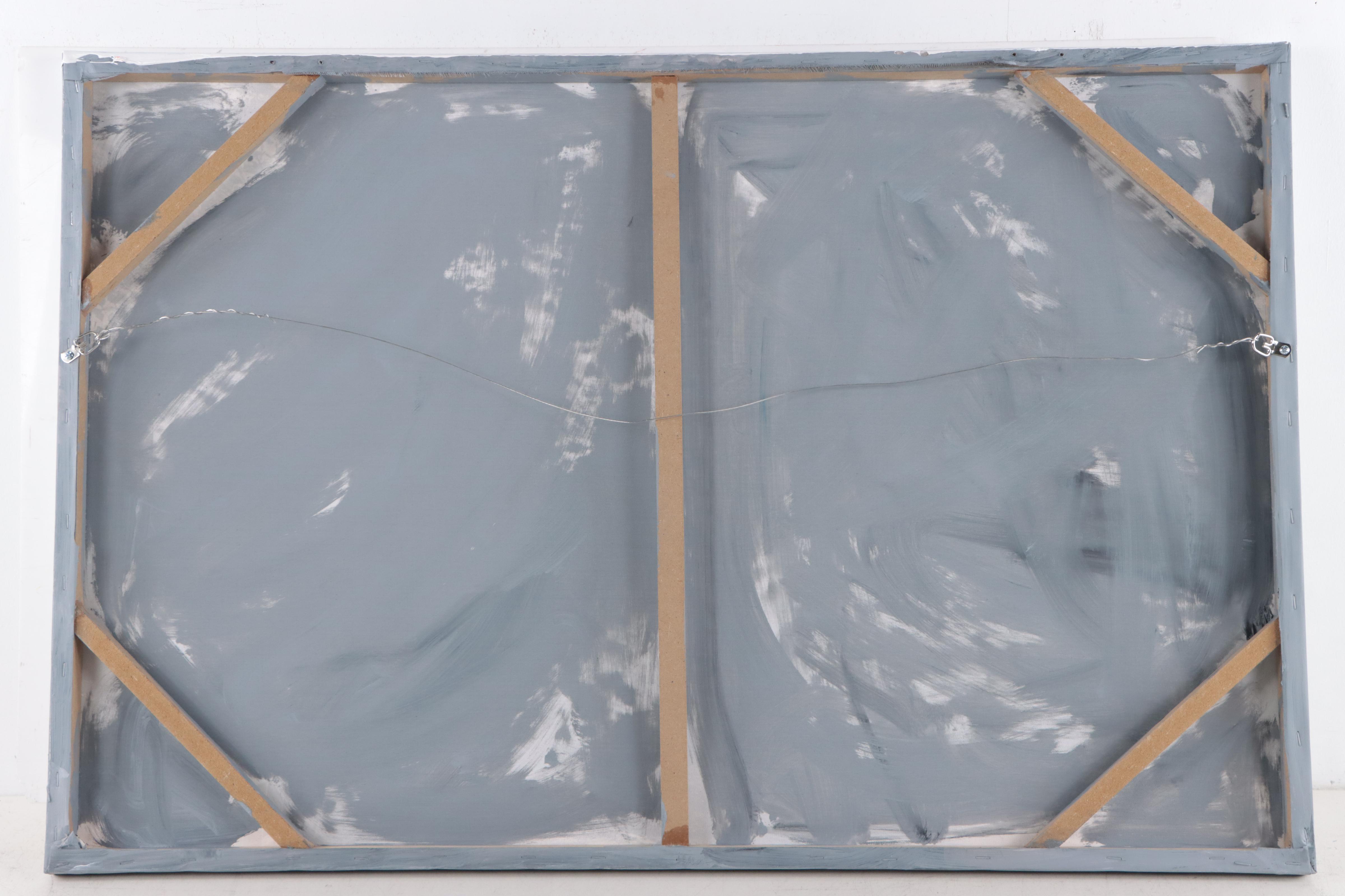 J. Popolin Abstract Acrylic Painting "Scaping Along," 21st Century