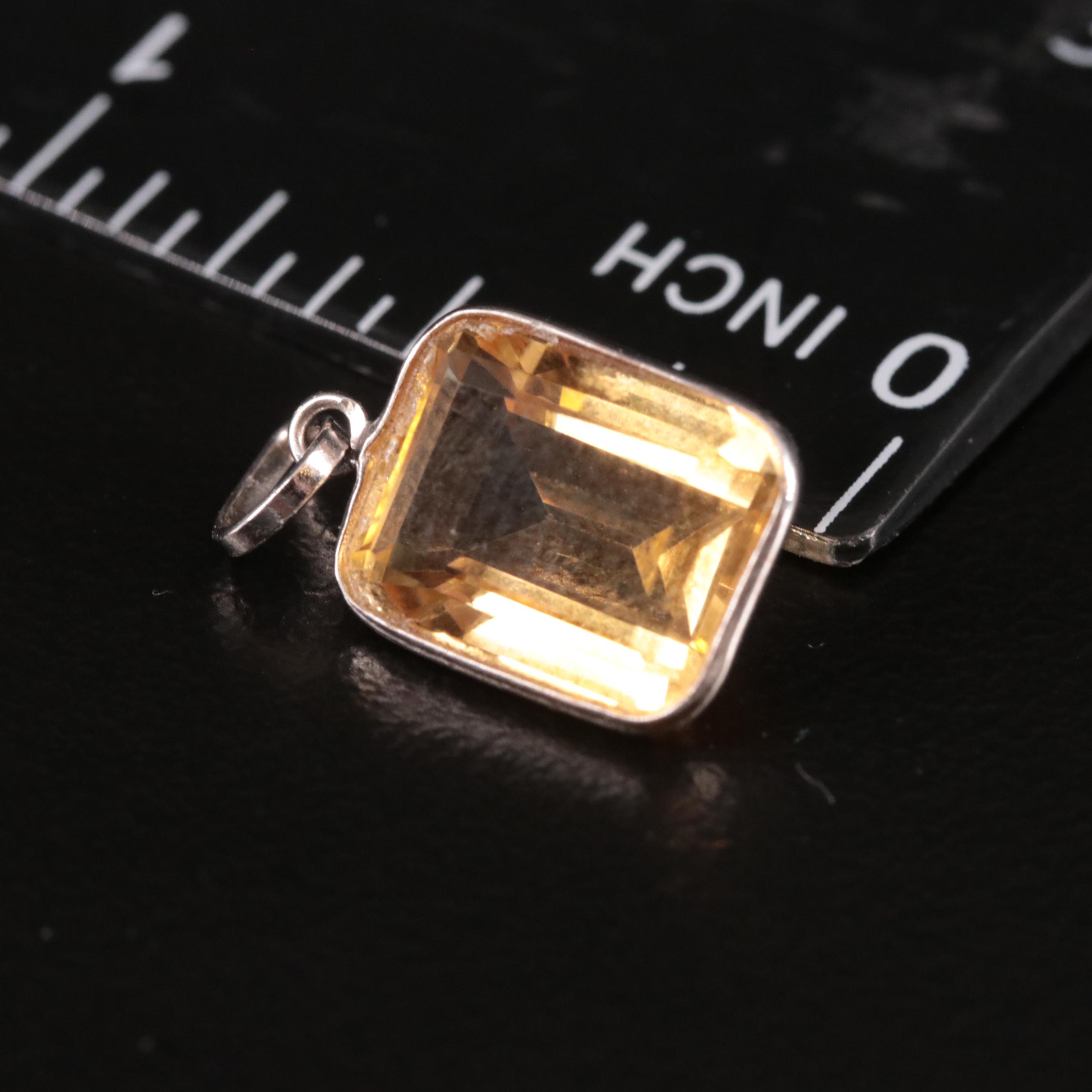 14K Citrine Pendant