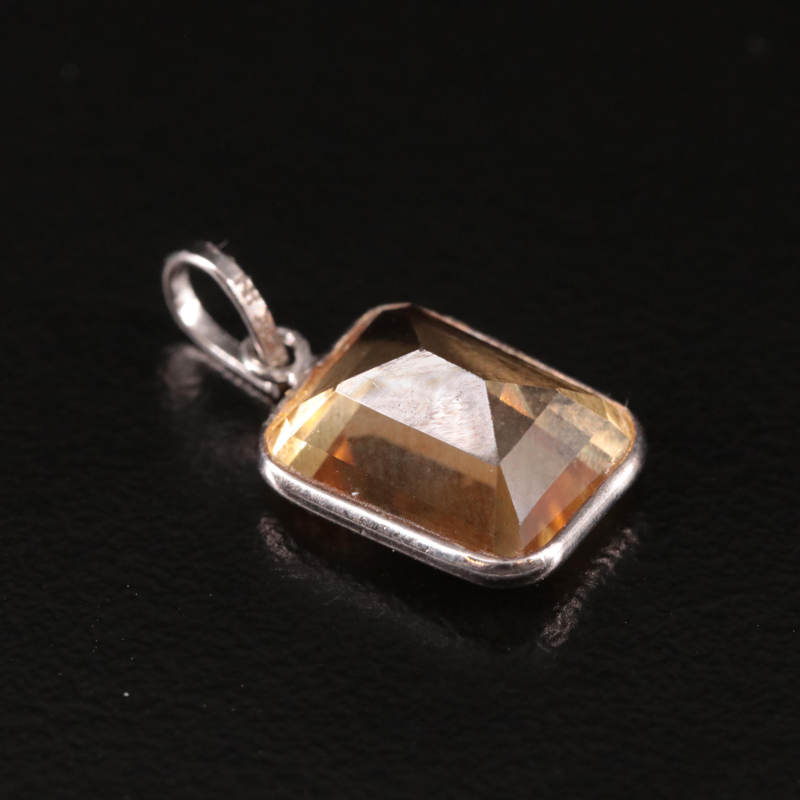 14K Citrine Pendant