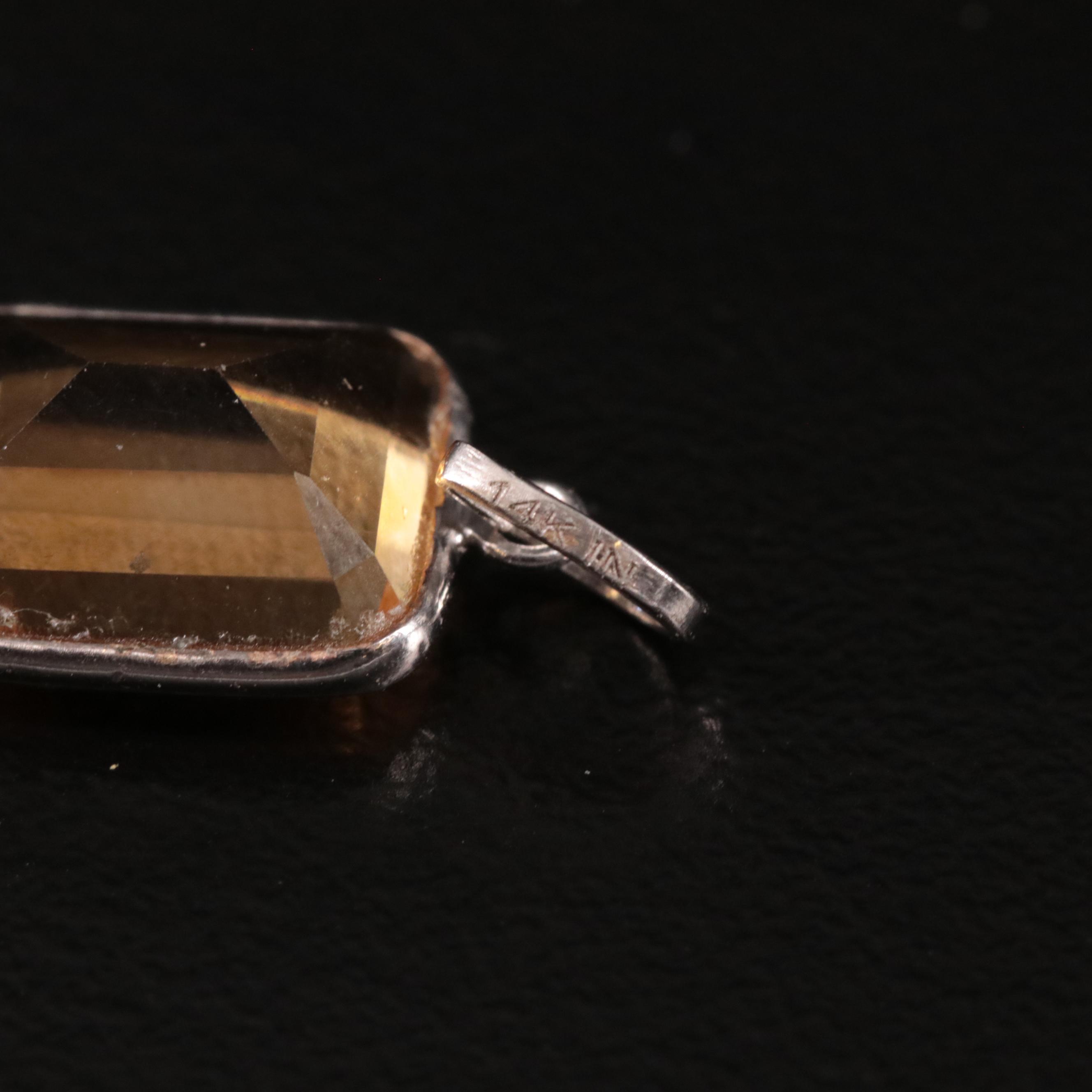 14K Citrine Pendant