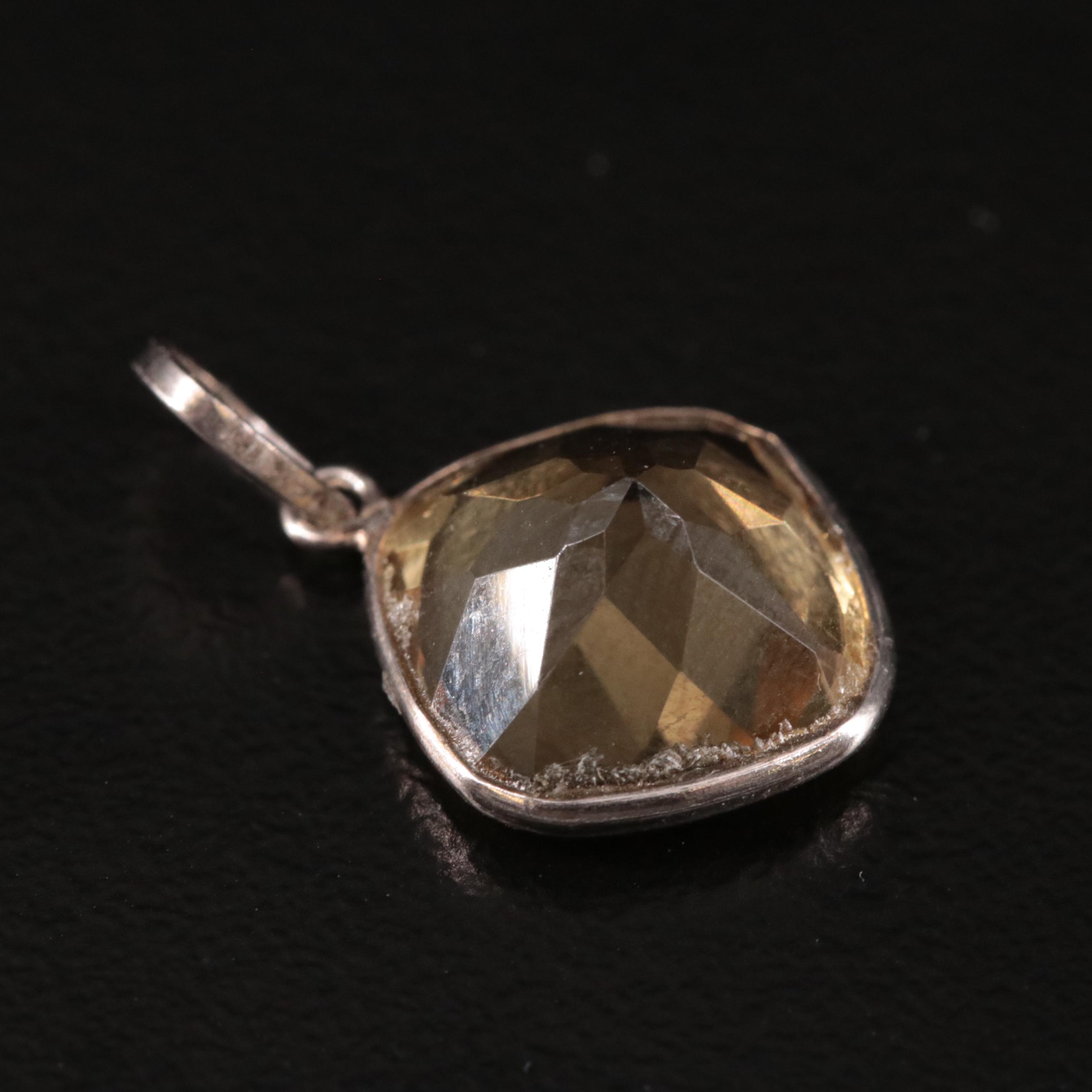 14K Citrine Pendant