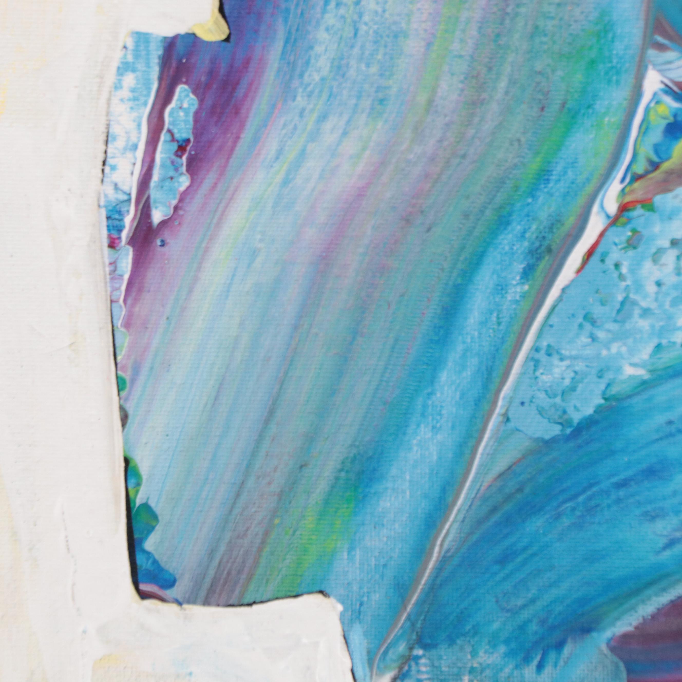 Abiola Idowu Mixed Media Painting "Shadow of Love," 2023