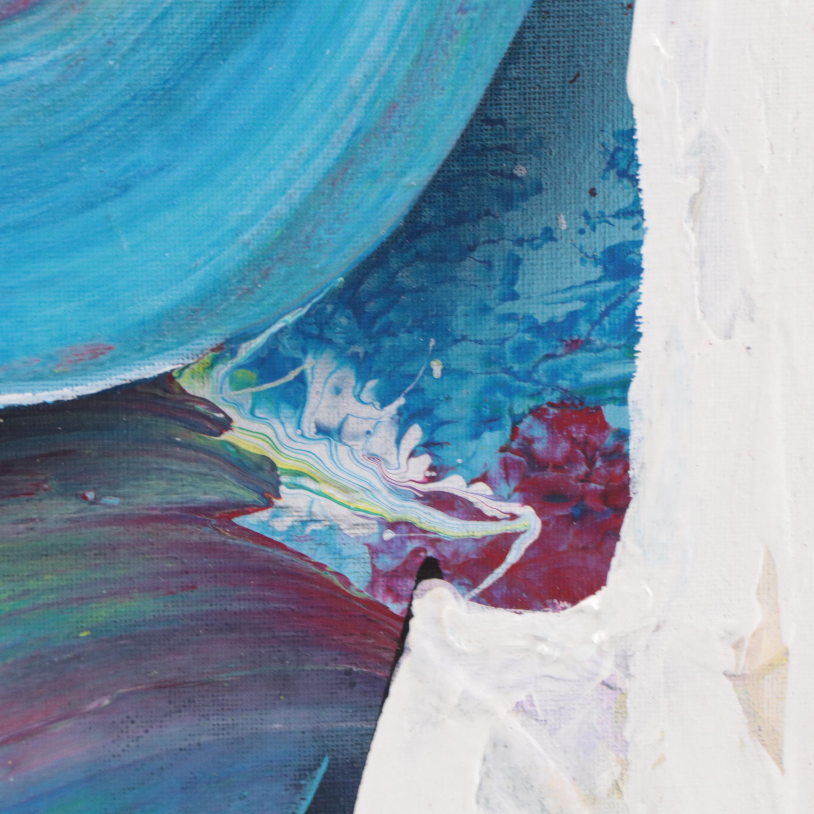 Abiola Idowu Mixed Media Painting "Shadow of Love," 2023