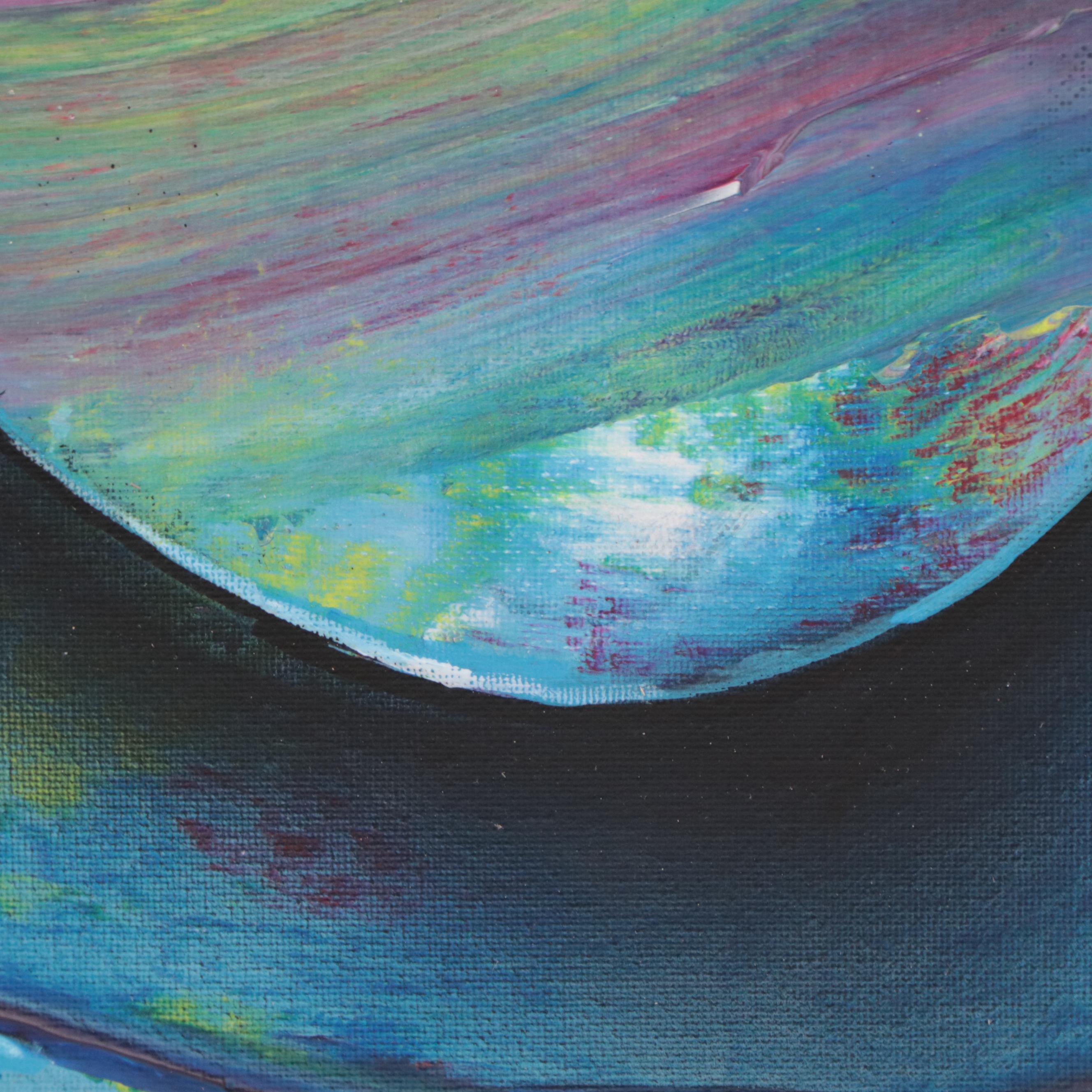 Abiola Idowu Mixed Media Painting "Shadow of Love," 2023