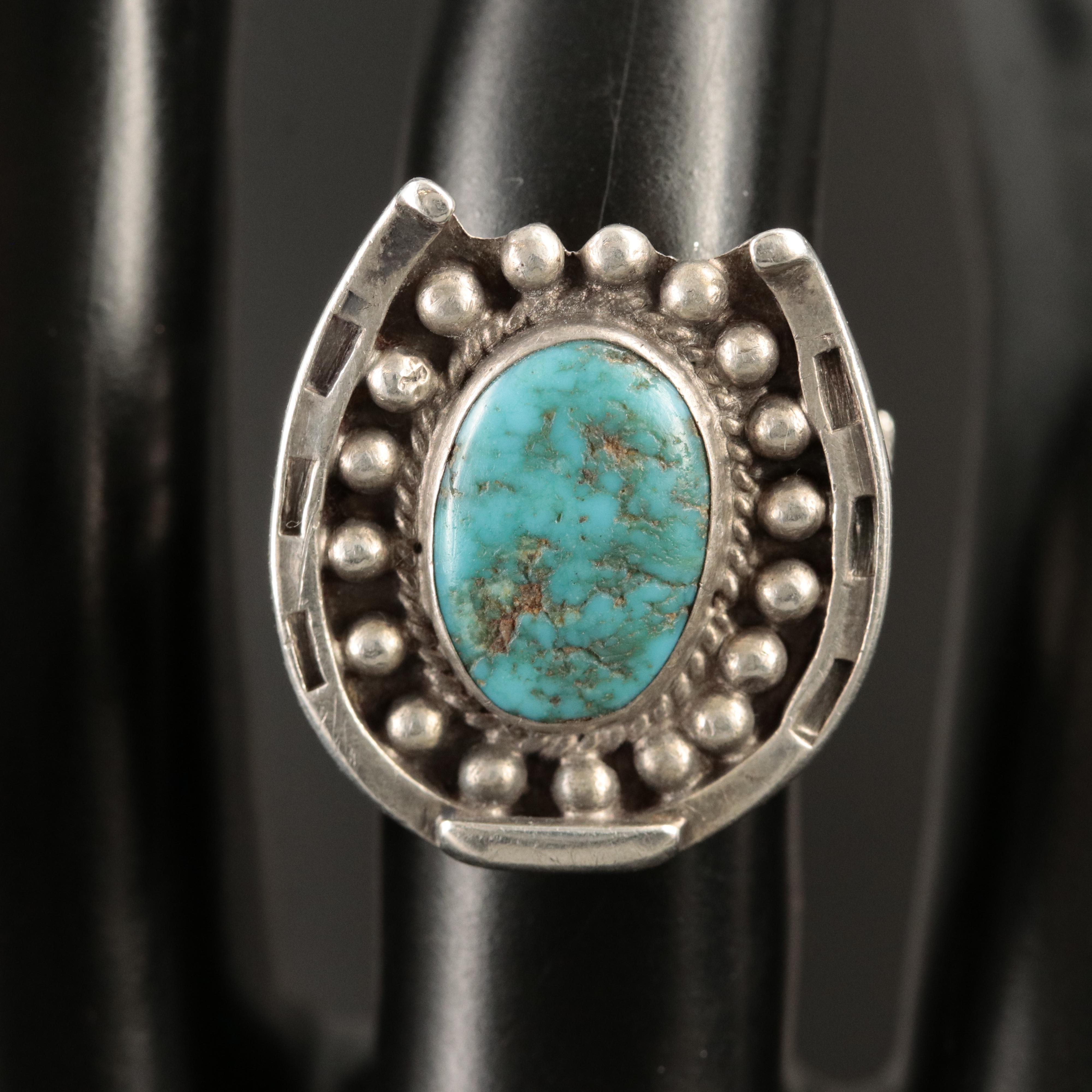 Southwestern Sterling Turquoise Ring